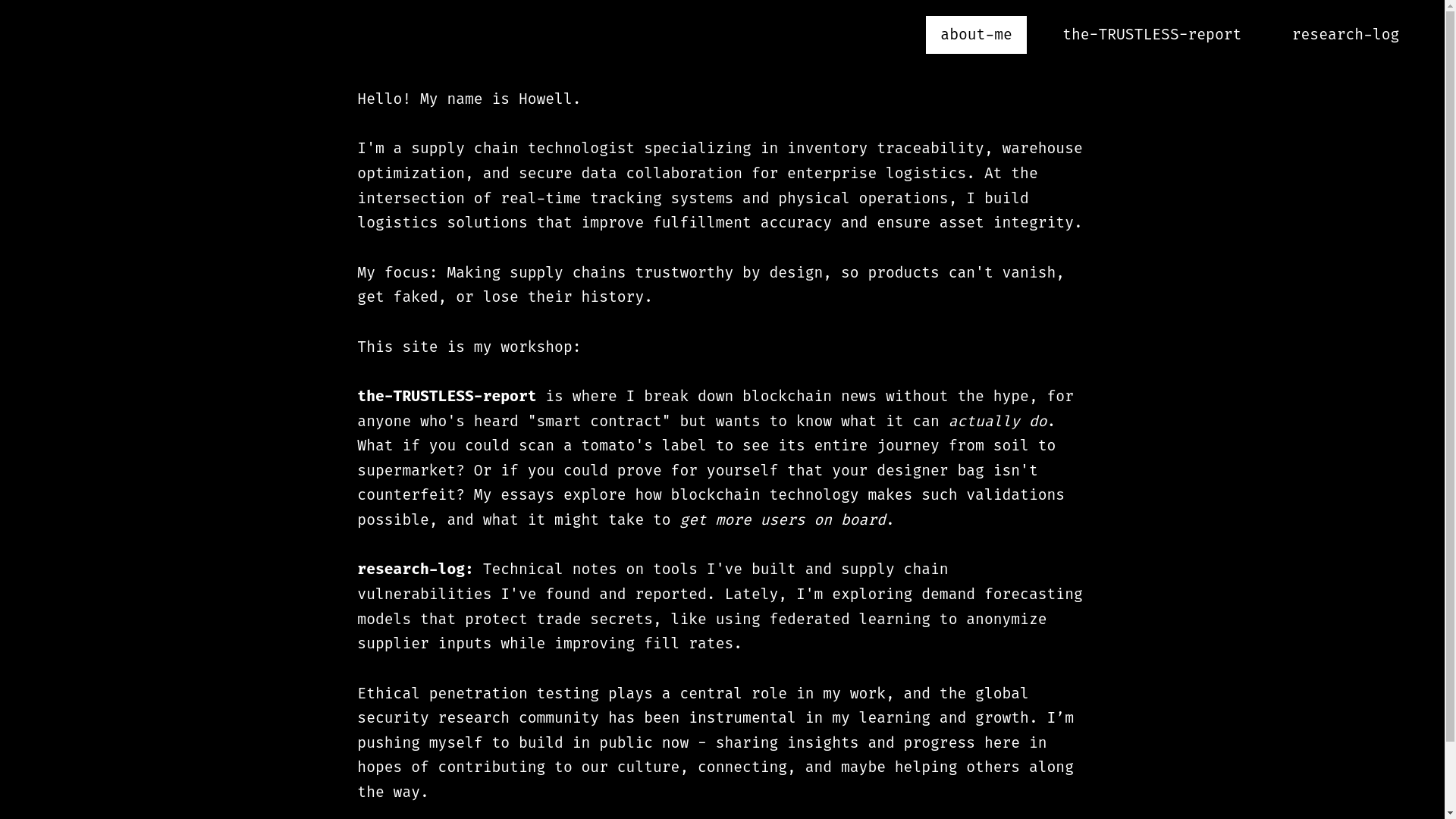 website screenshot of https://howellfrancis-dotcom.pages.dev/