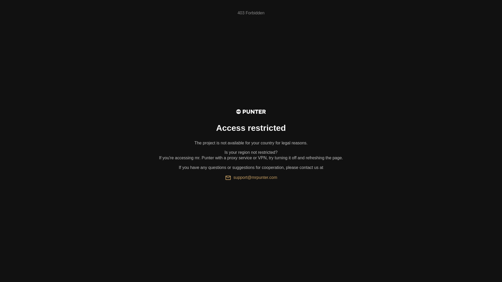 website screenshot of https://mrpunter-7958.com/