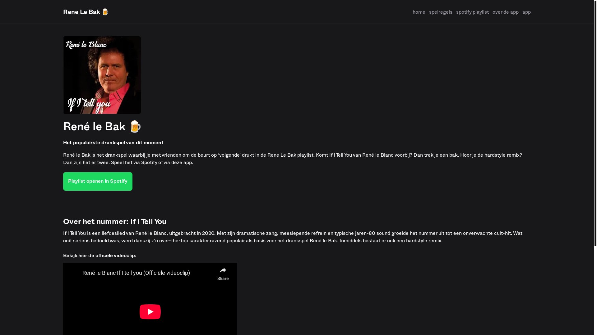 website screenshot of https://renelebak.app/