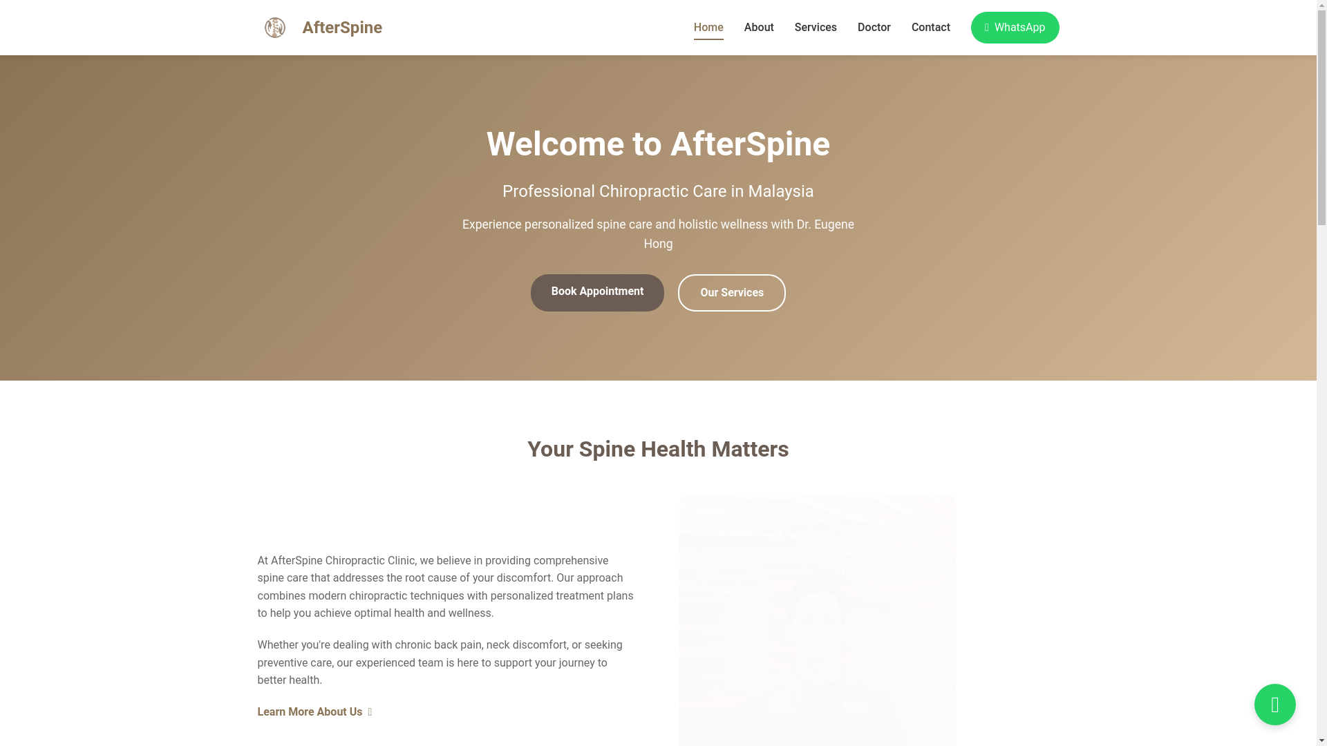 website screenshot of https://afterspine.pages.dev/