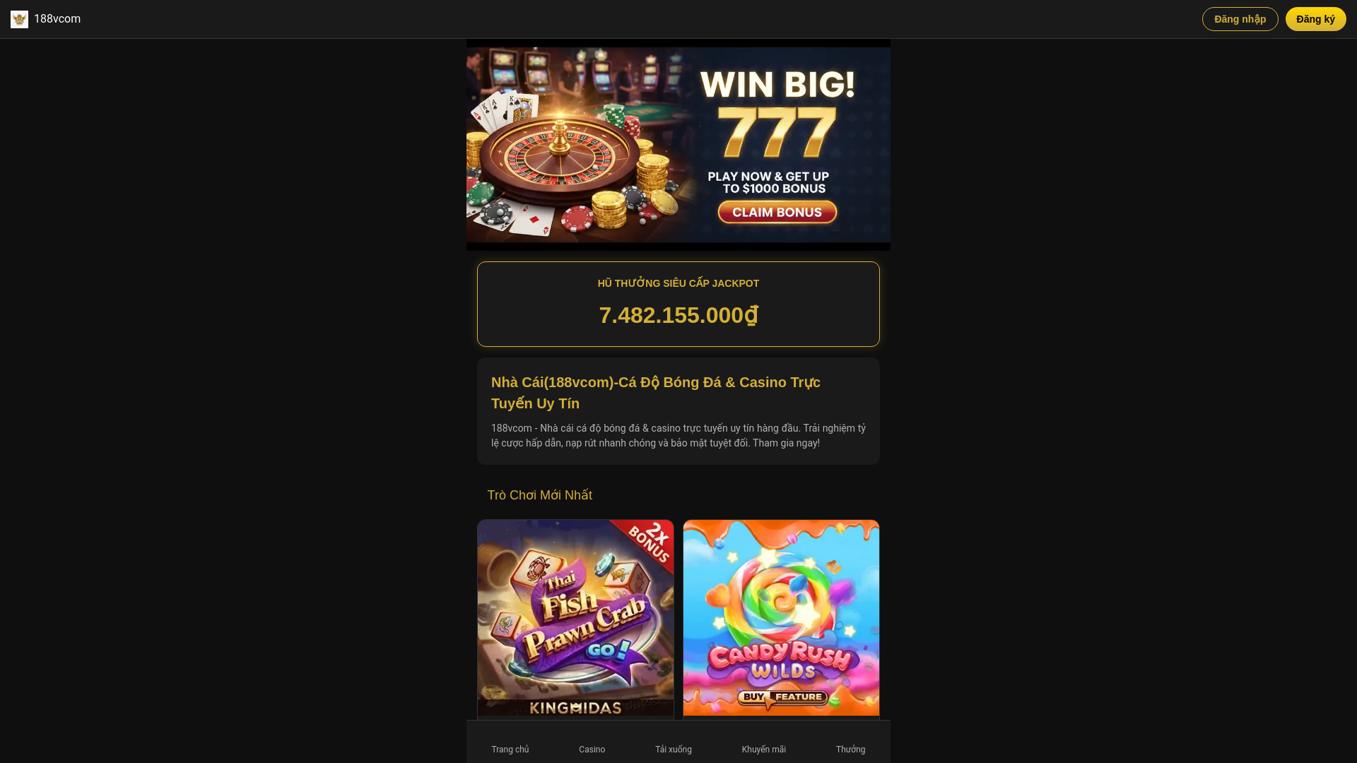 website screenshot of https://vn-188vcom.com/