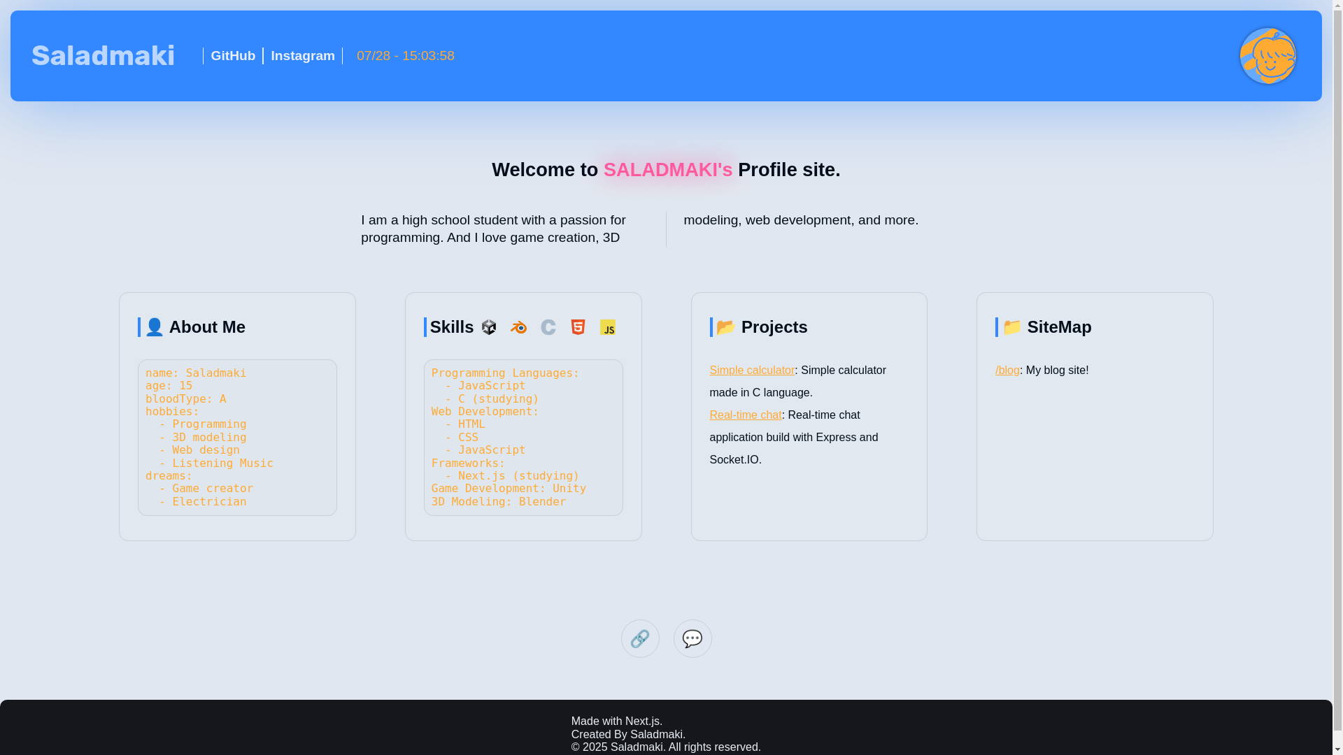 website screenshot of https://saladmaki.pages.dev/