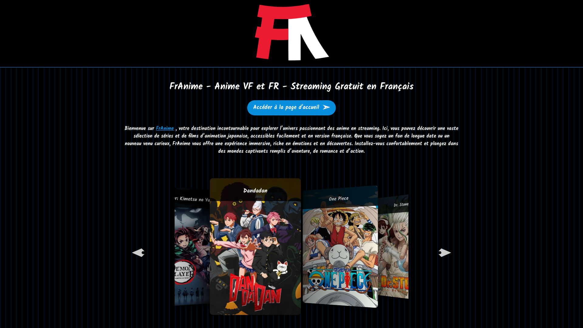 website screenshot of https://franime-wte-5tg.pages.dev/