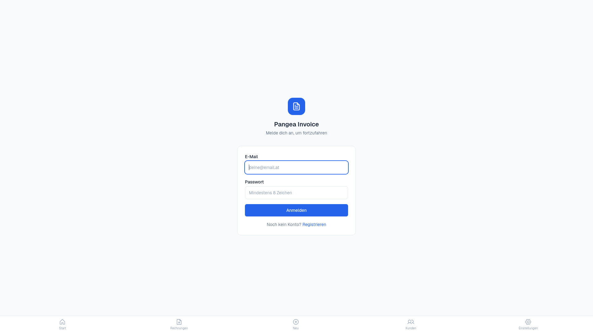 website screenshot of https://pangea-invoice.pages.dev/