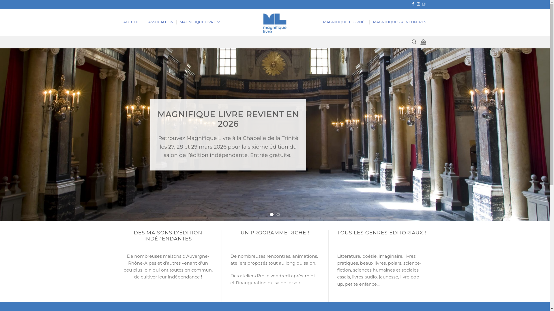 website screenshot of https://magnifiquelivre.fr/