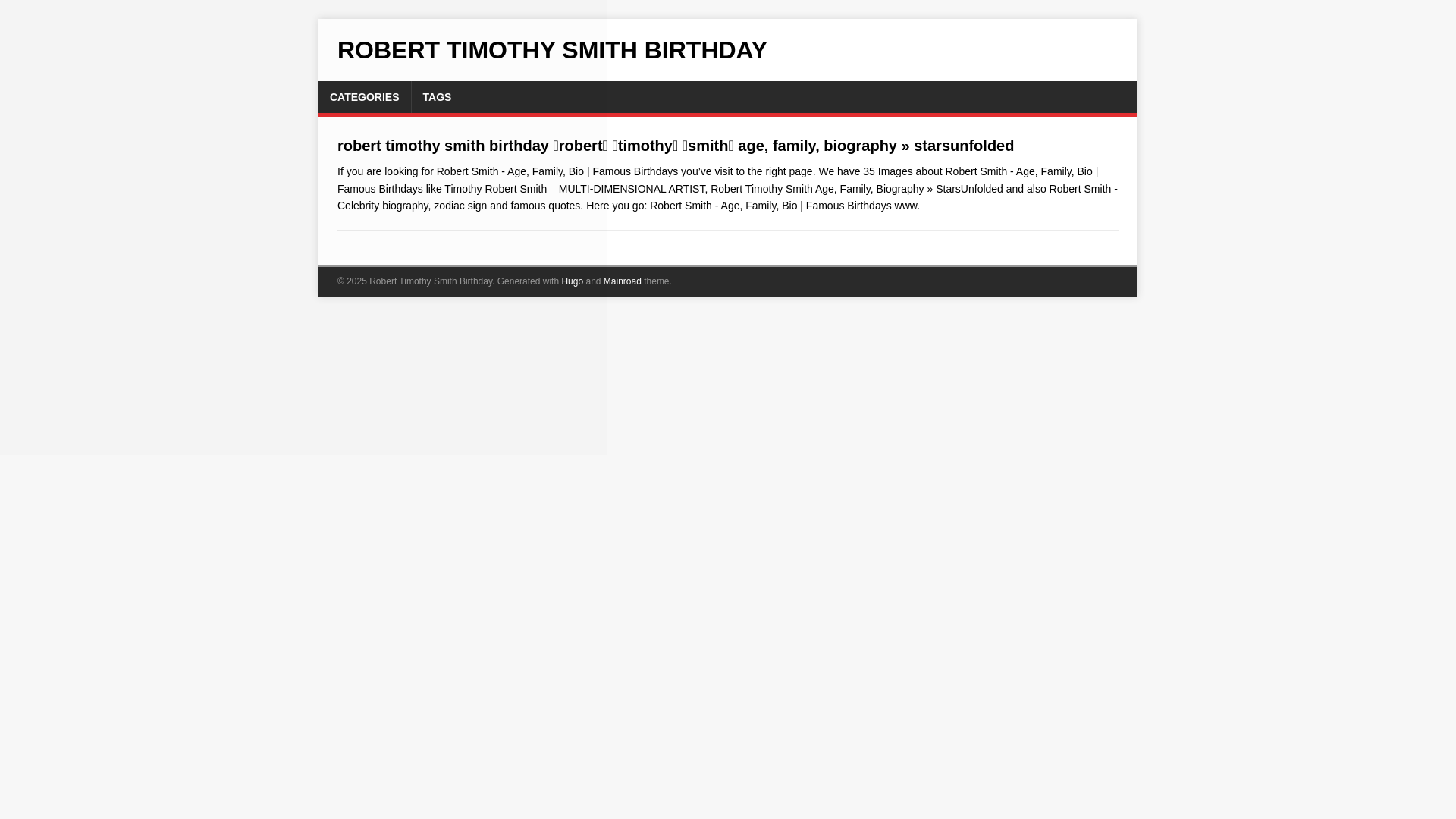 website screenshot of https://robert-timothy-smith-birthday.pages.dev/