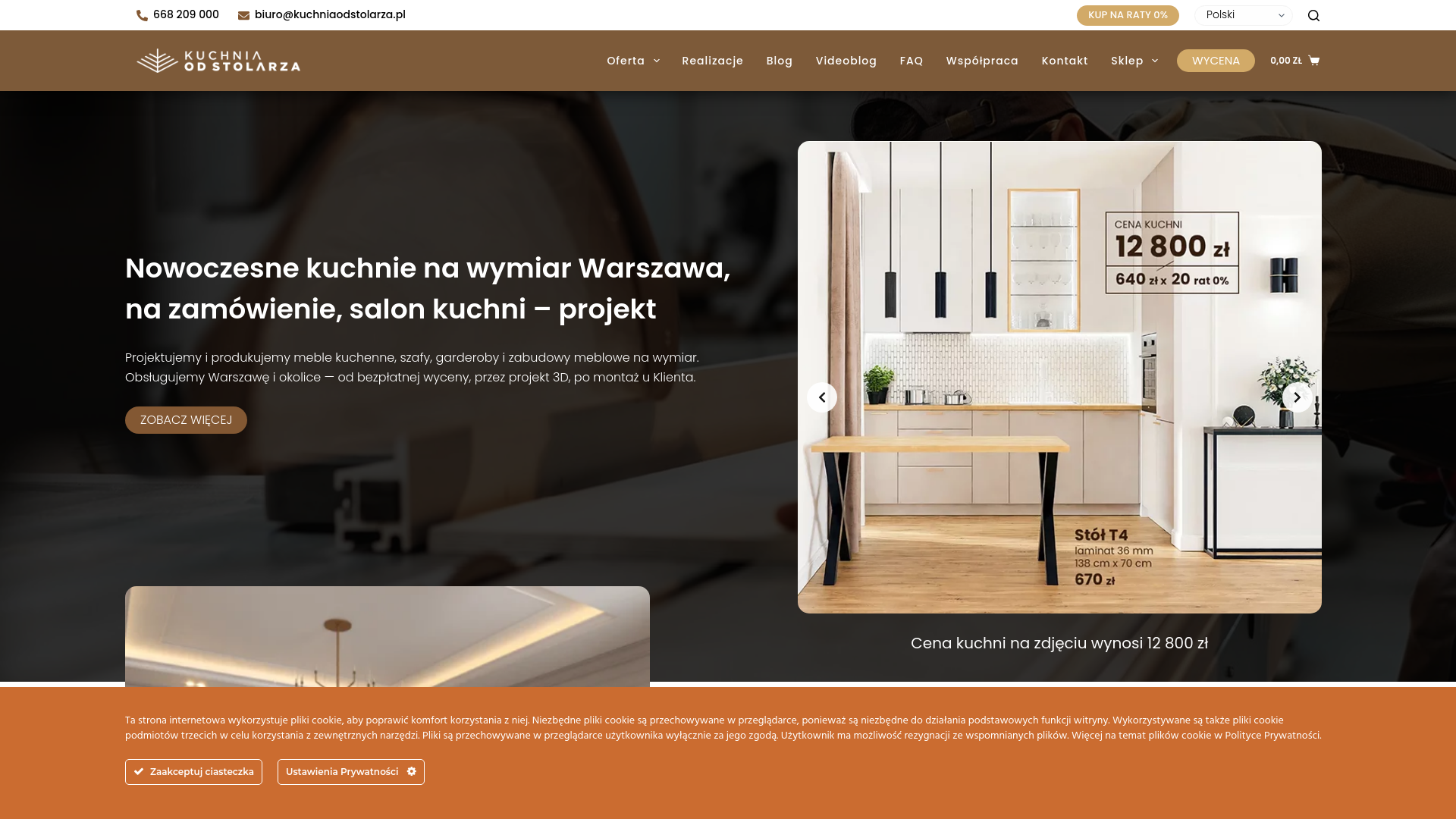 website screenshot of https://m-compact.pl/