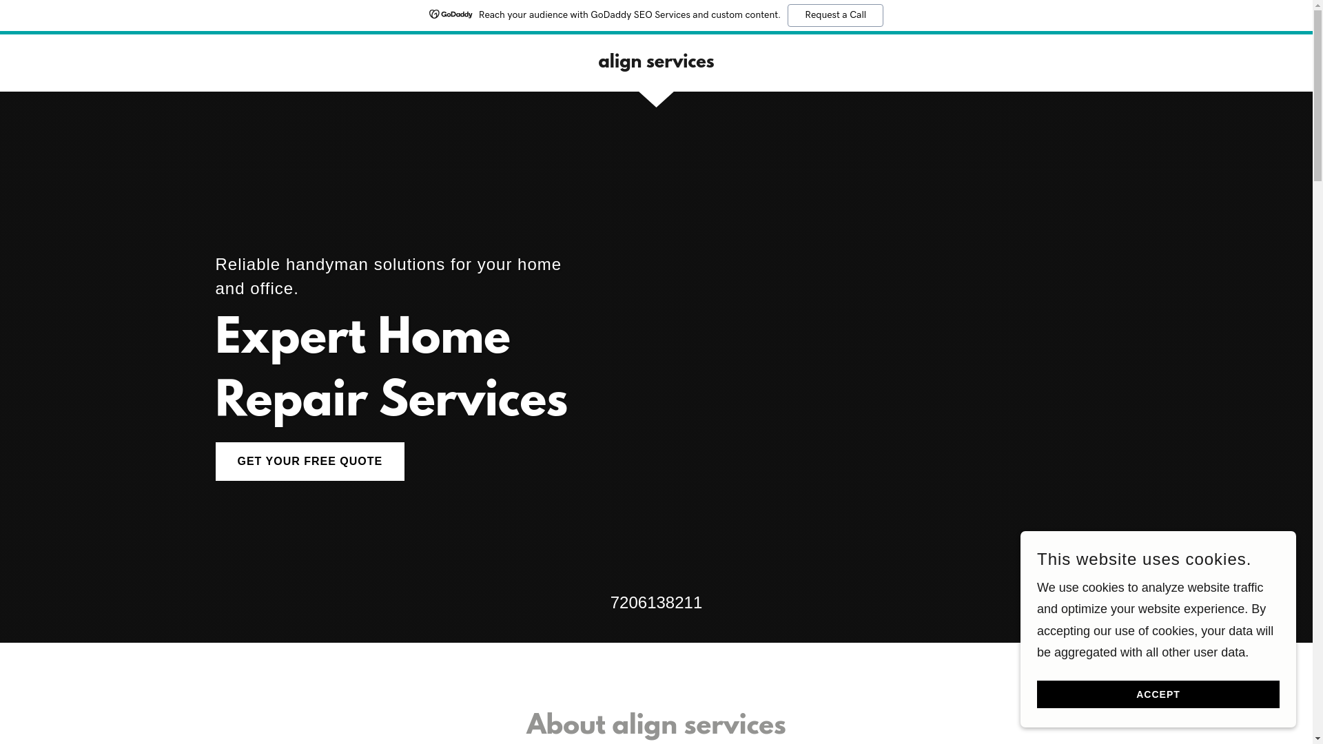 website screenshot of https://align-serves.com/