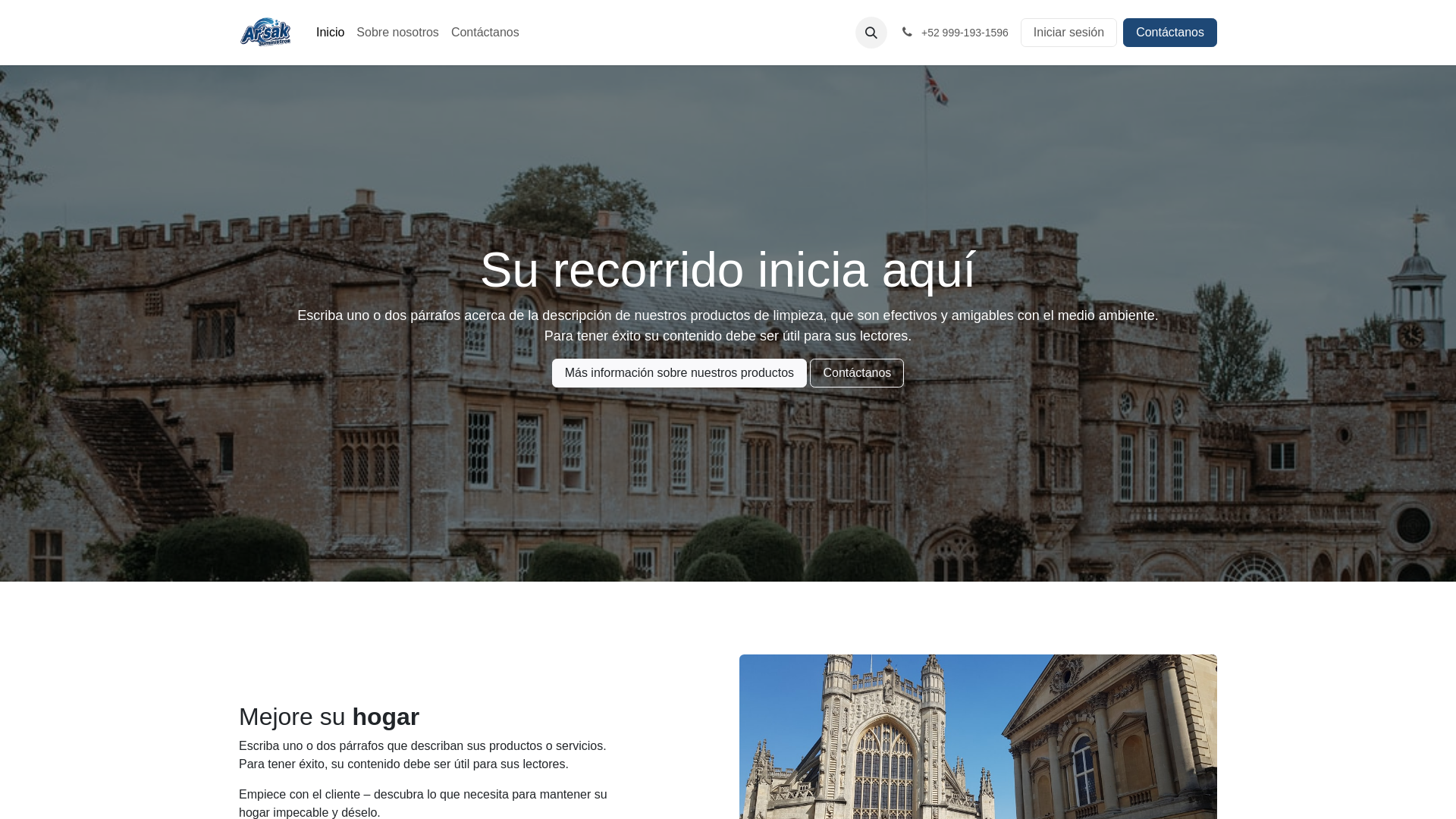 website screenshot of https://arsaksuministros.com