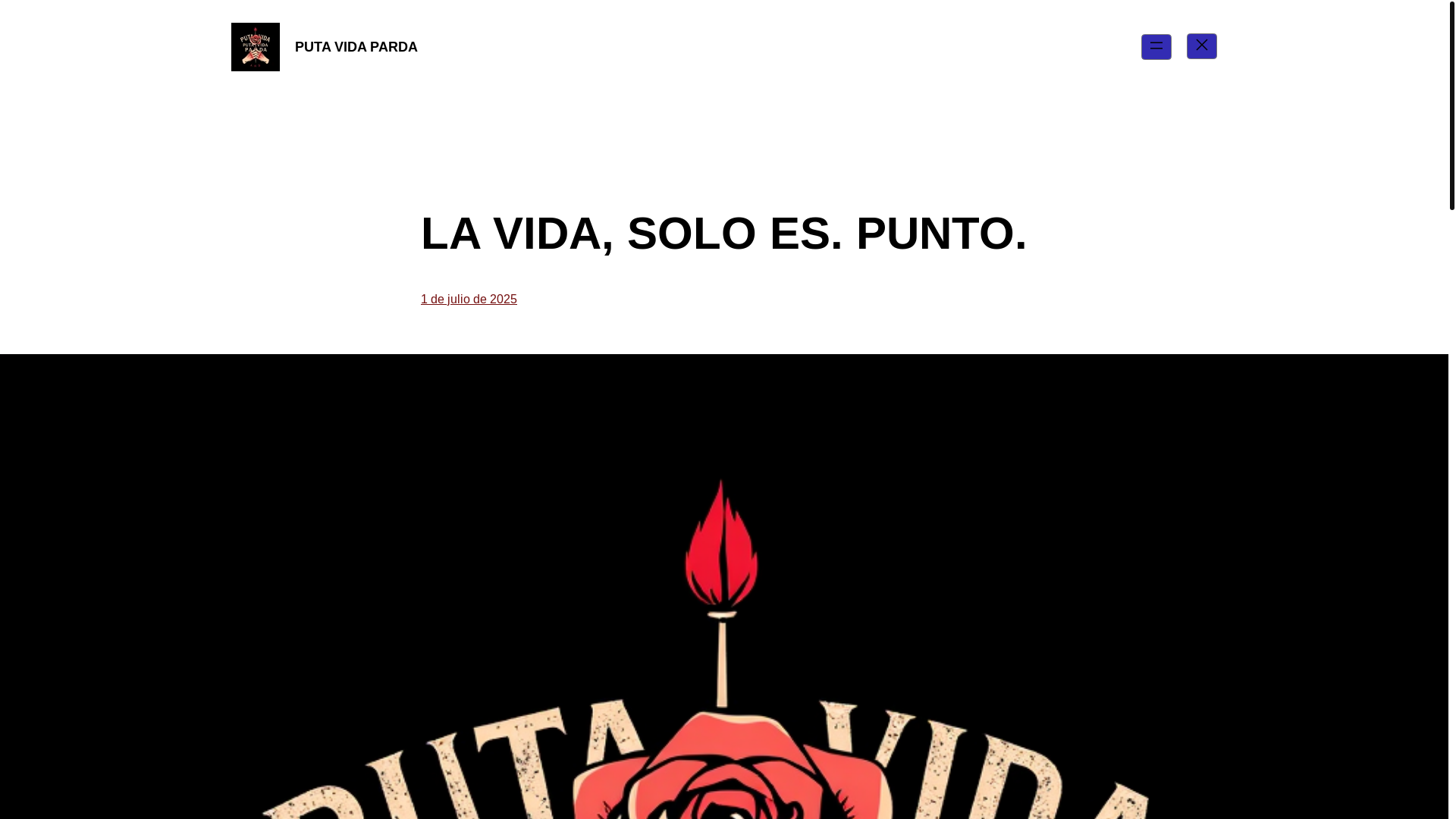 website screenshot of https://putavidaparda.com/