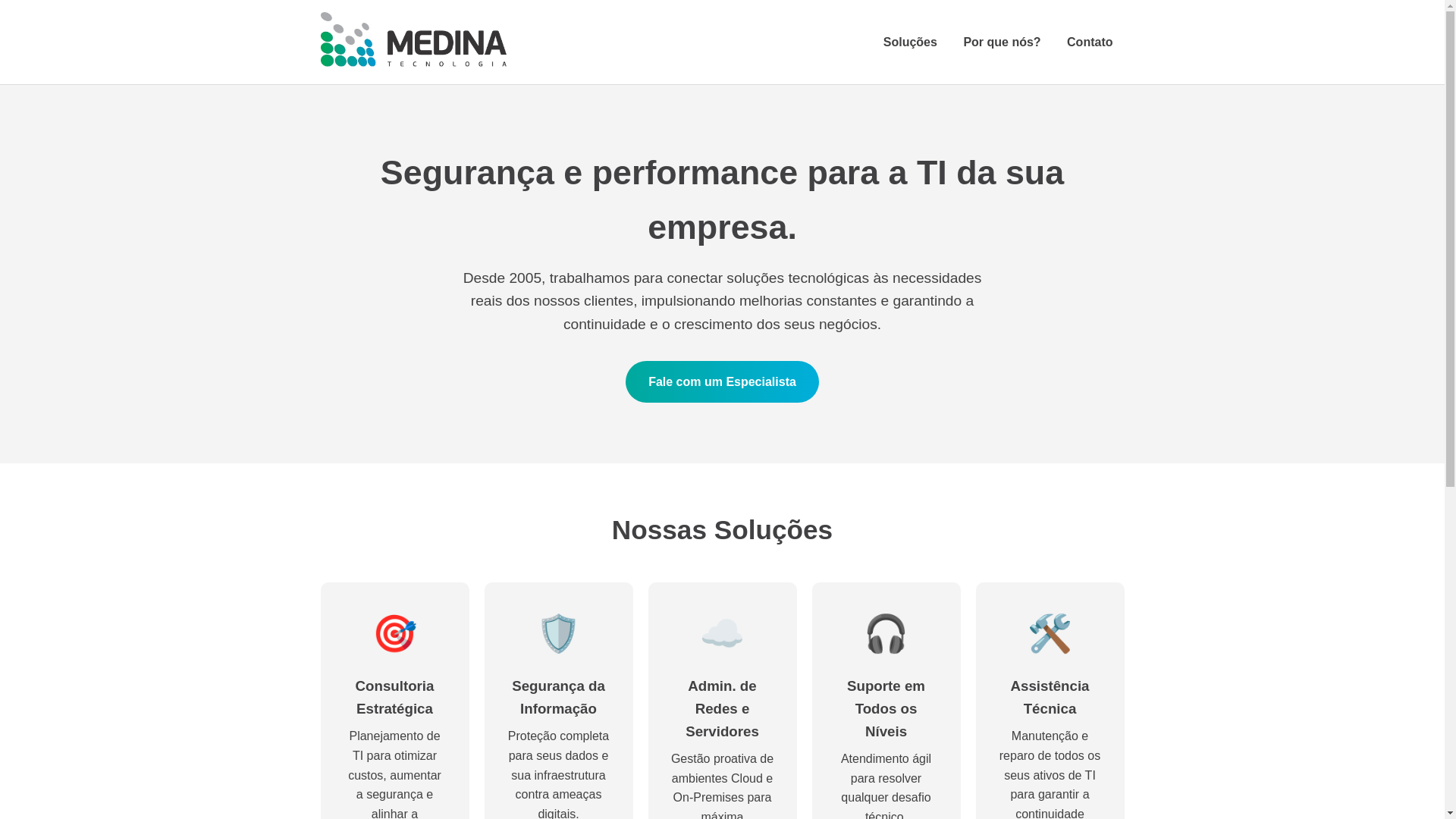 website screenshot of https://site-medina-tecnologia.pages.dev/