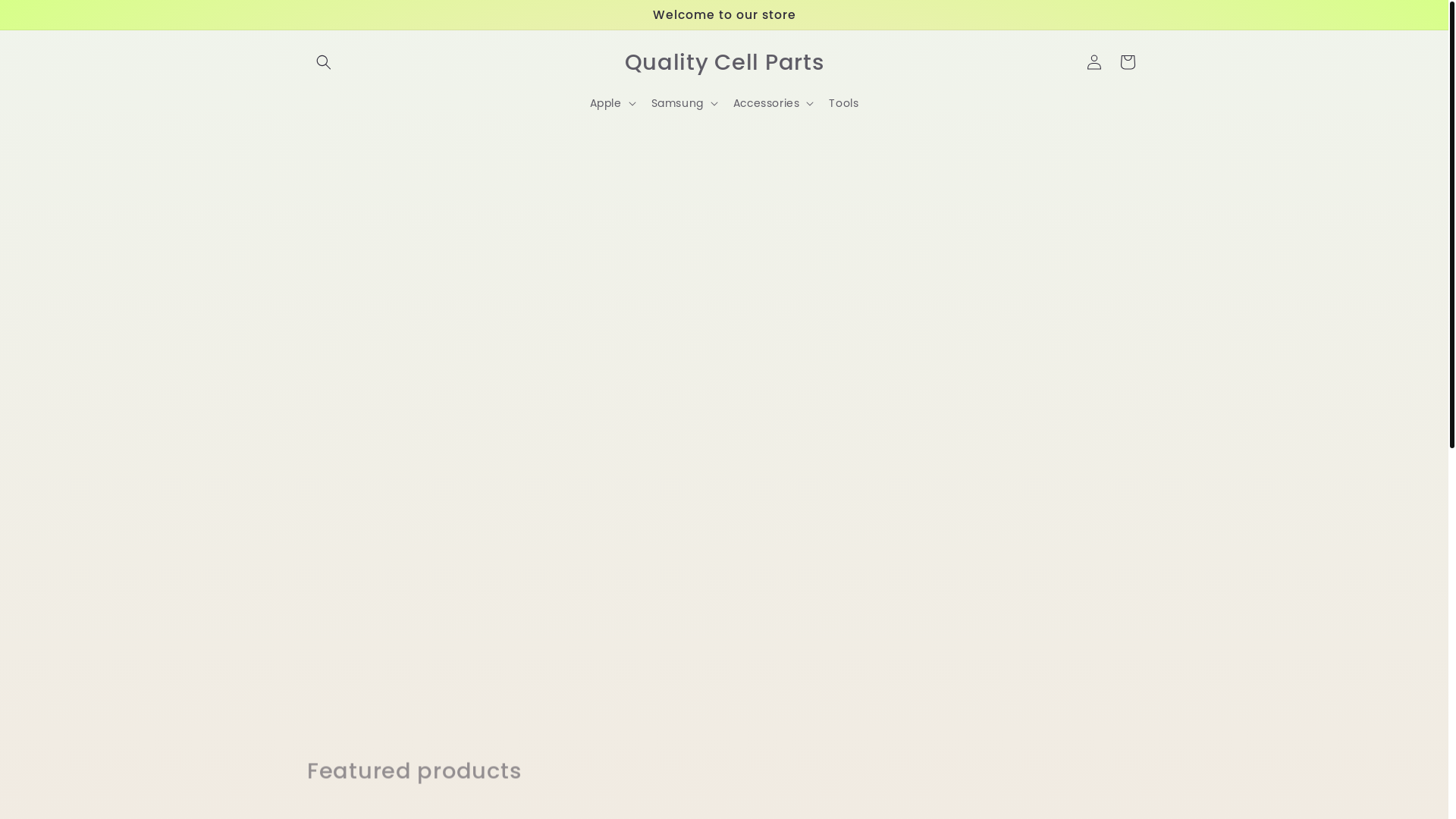 website screenshot of https://qualitycellparts.com/