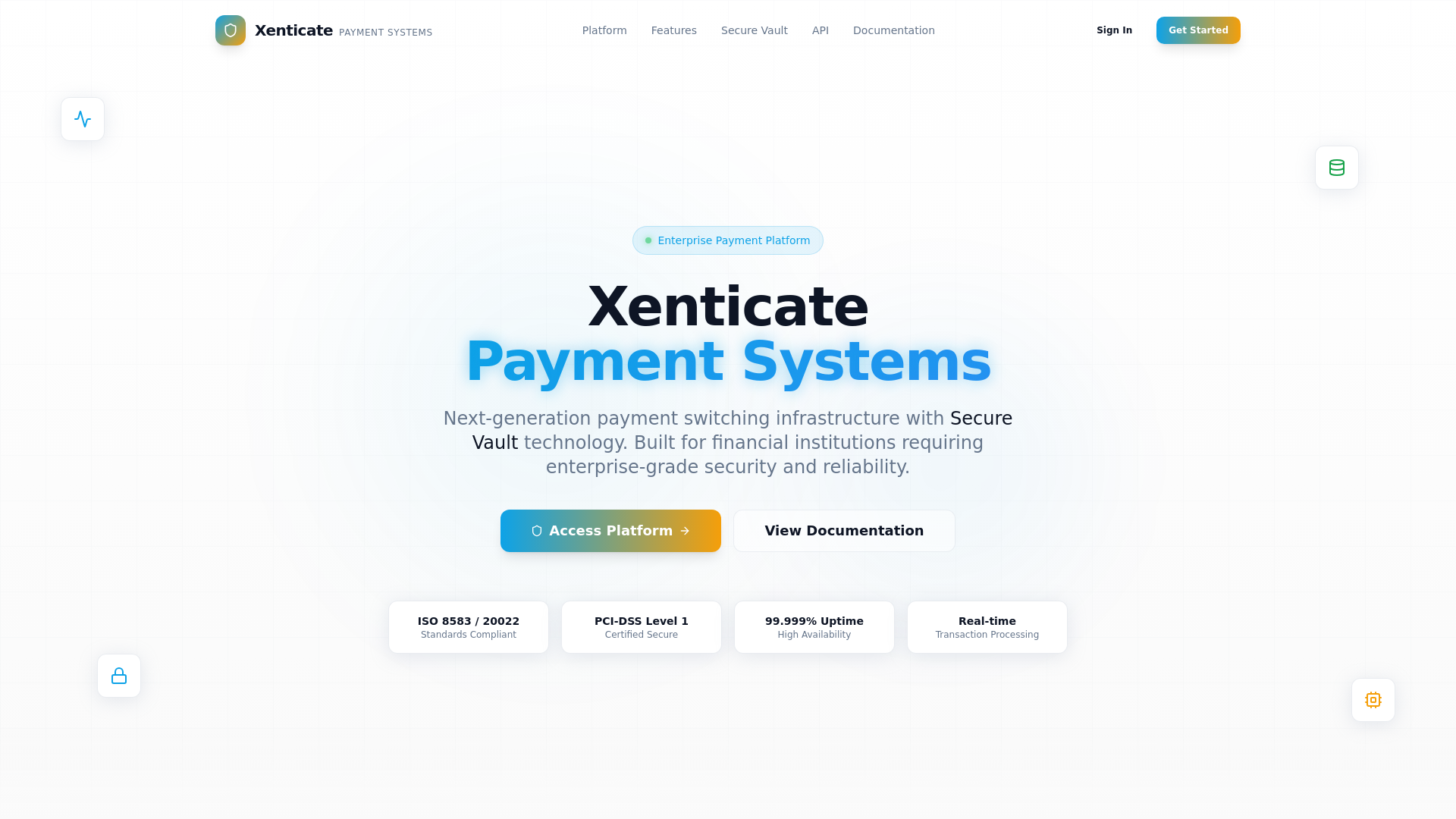 website screenshot of https://xenticate.online/