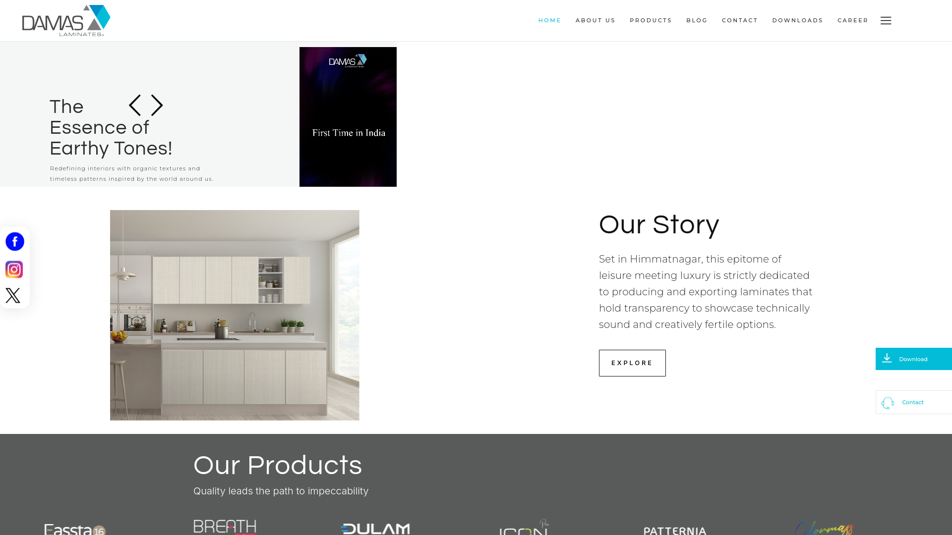 website screenshot of https://damaslam.in/