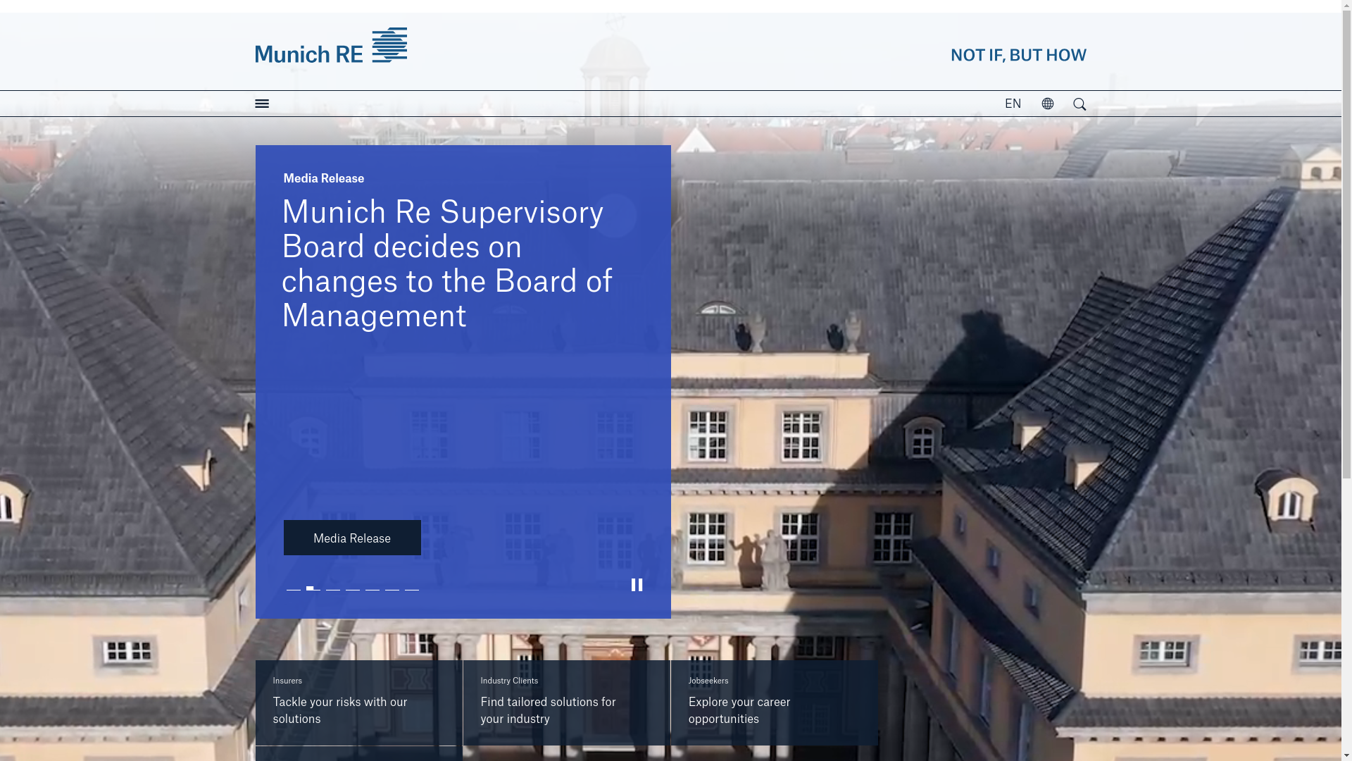 website screenshot of https://www.munichre.com/