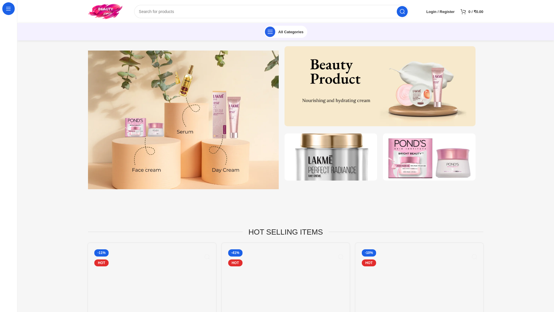 website screenshot of https://beautyvisa.in