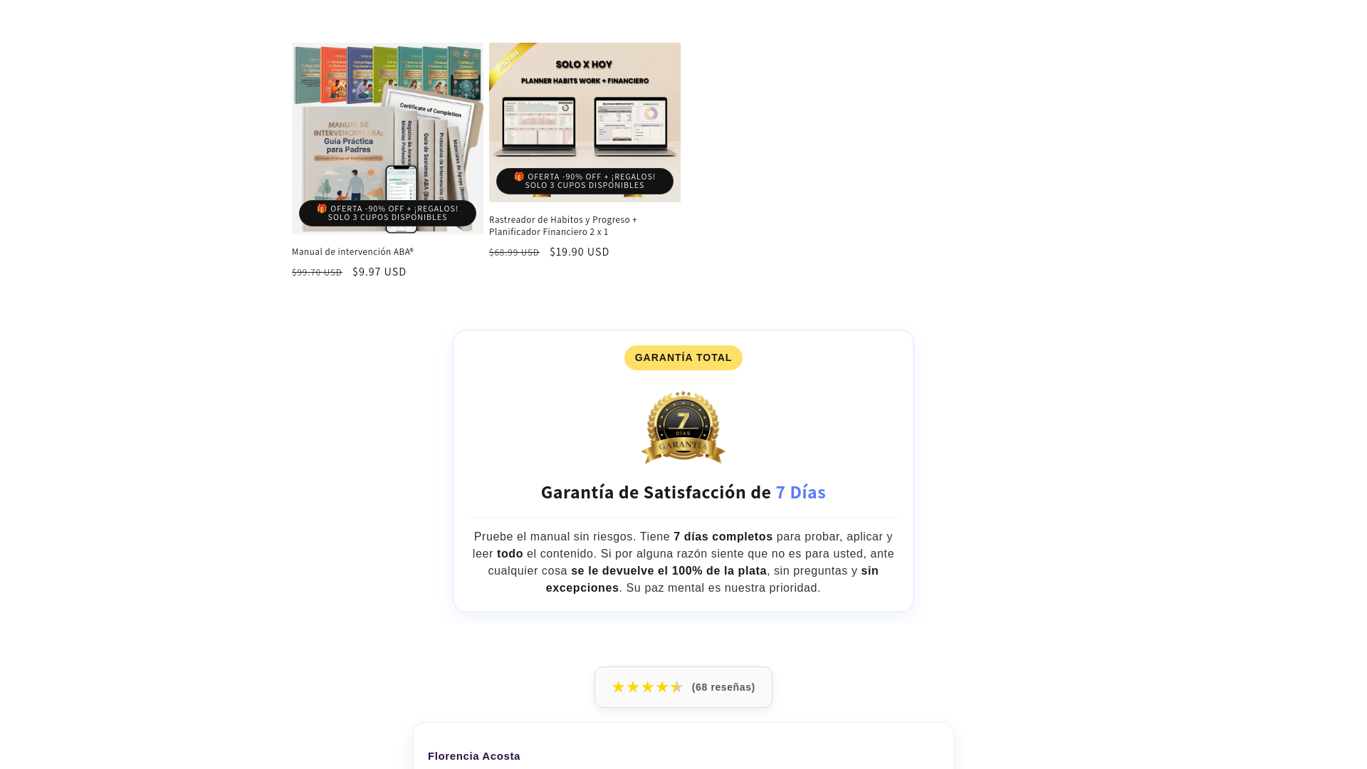 website screenshot of https://manualintervencion.store