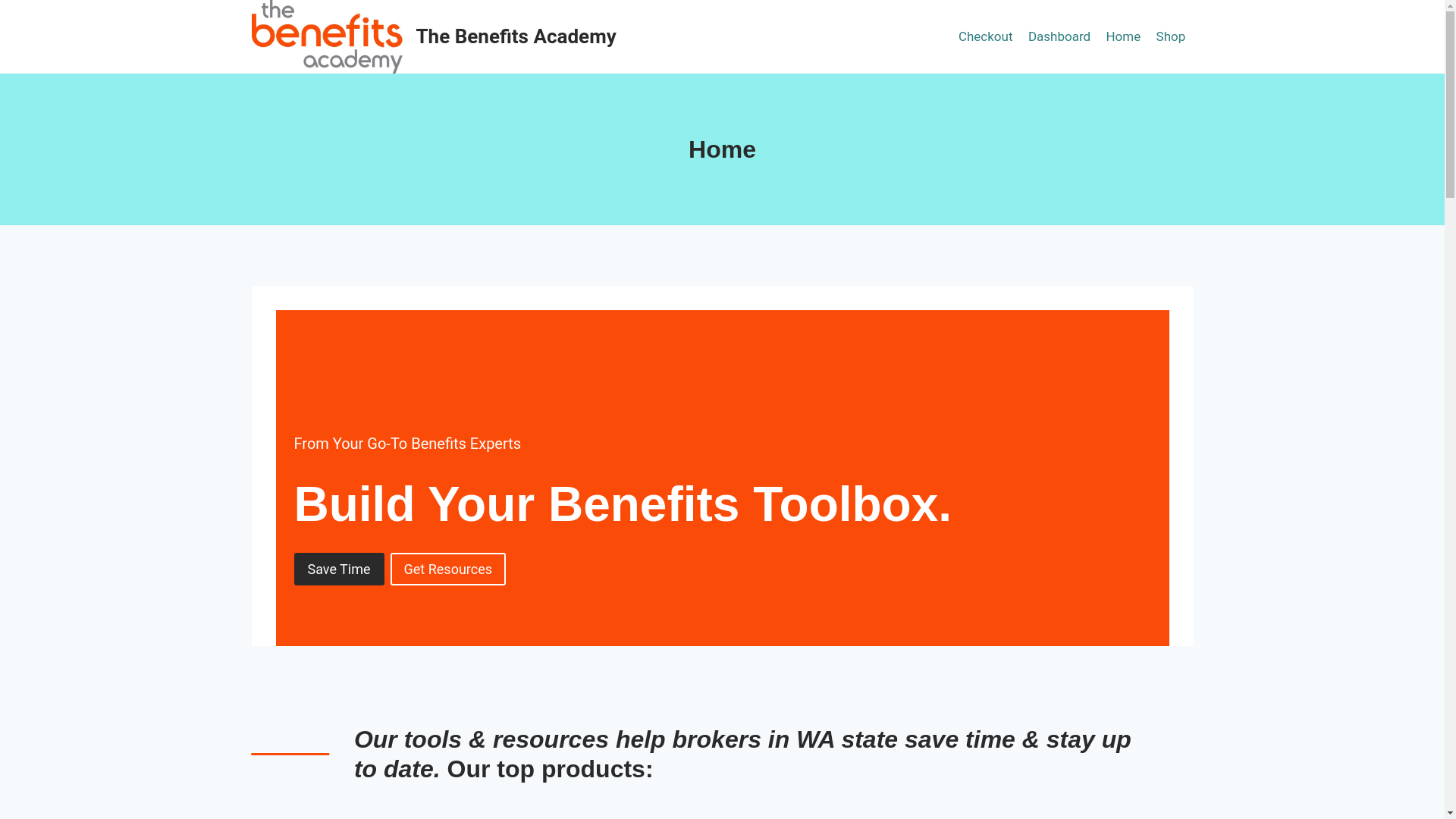 website screenshot of https://benefitsacademytoolbox.com/
