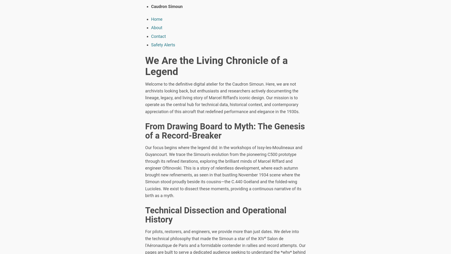 website screenshot of https://caudron-simoun-com.pages.dev/