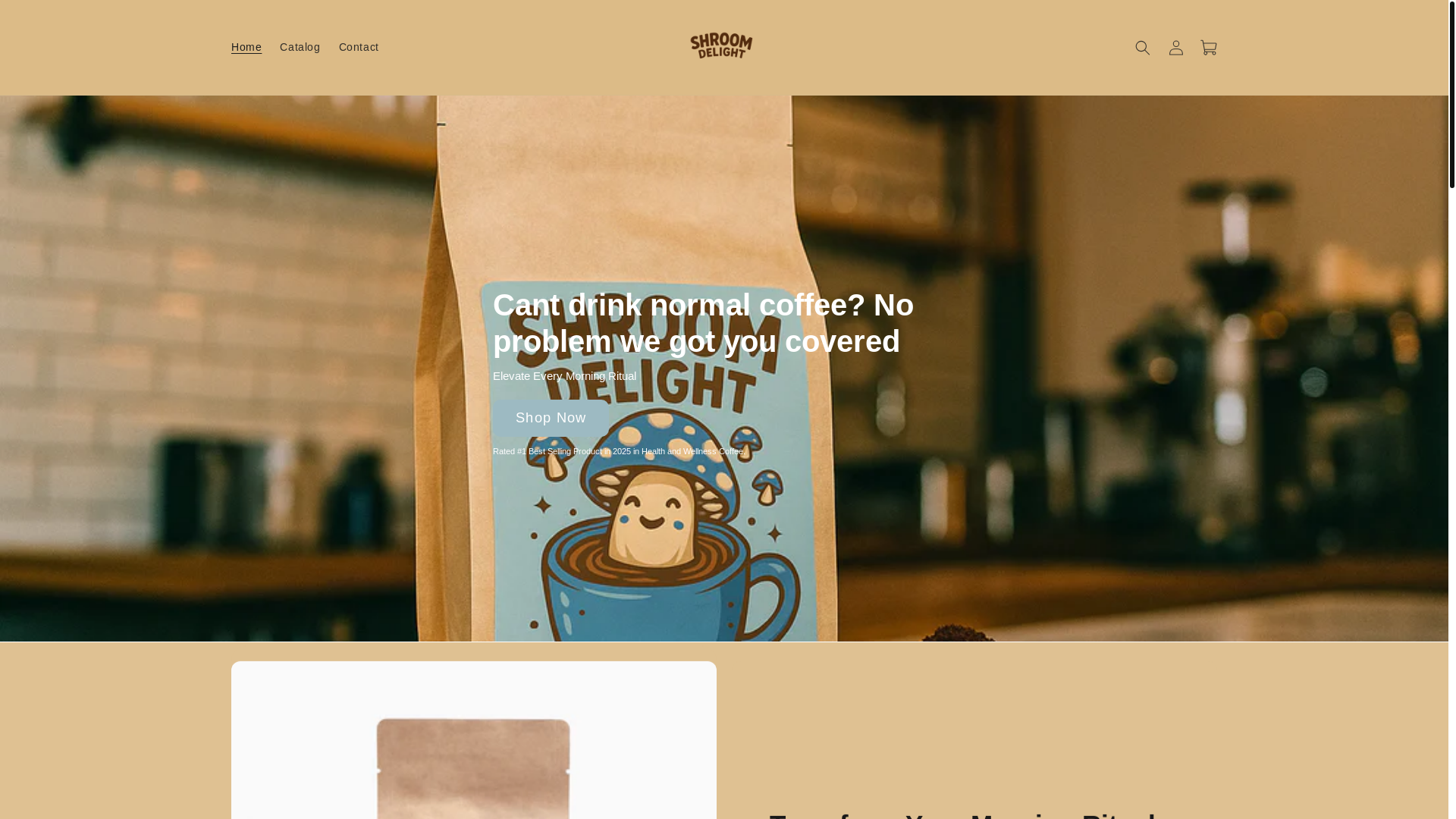 website screenshot of https://shroomdelight.store/