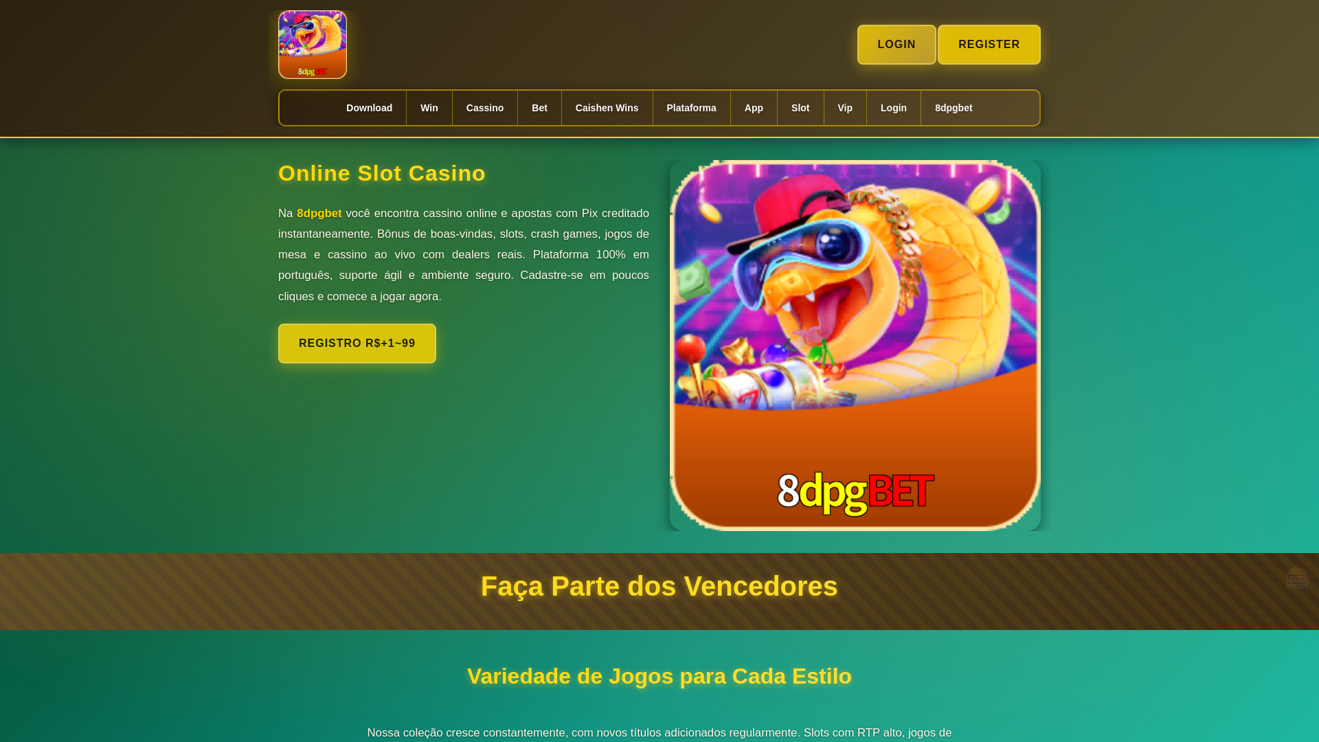 website screenshot of https://8dpgbet1.com