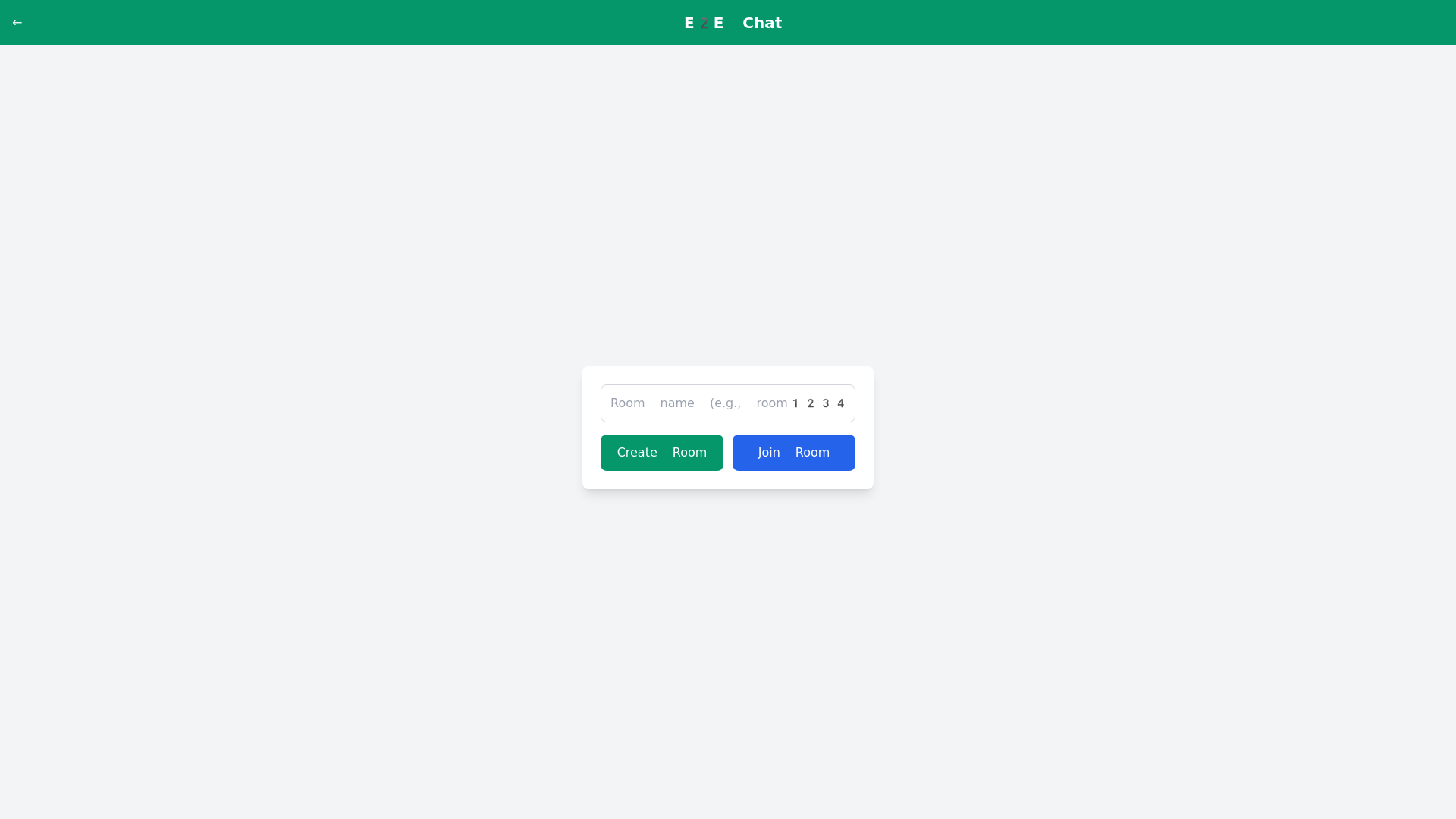 website screenshot of https://e2echat.pages.dev/