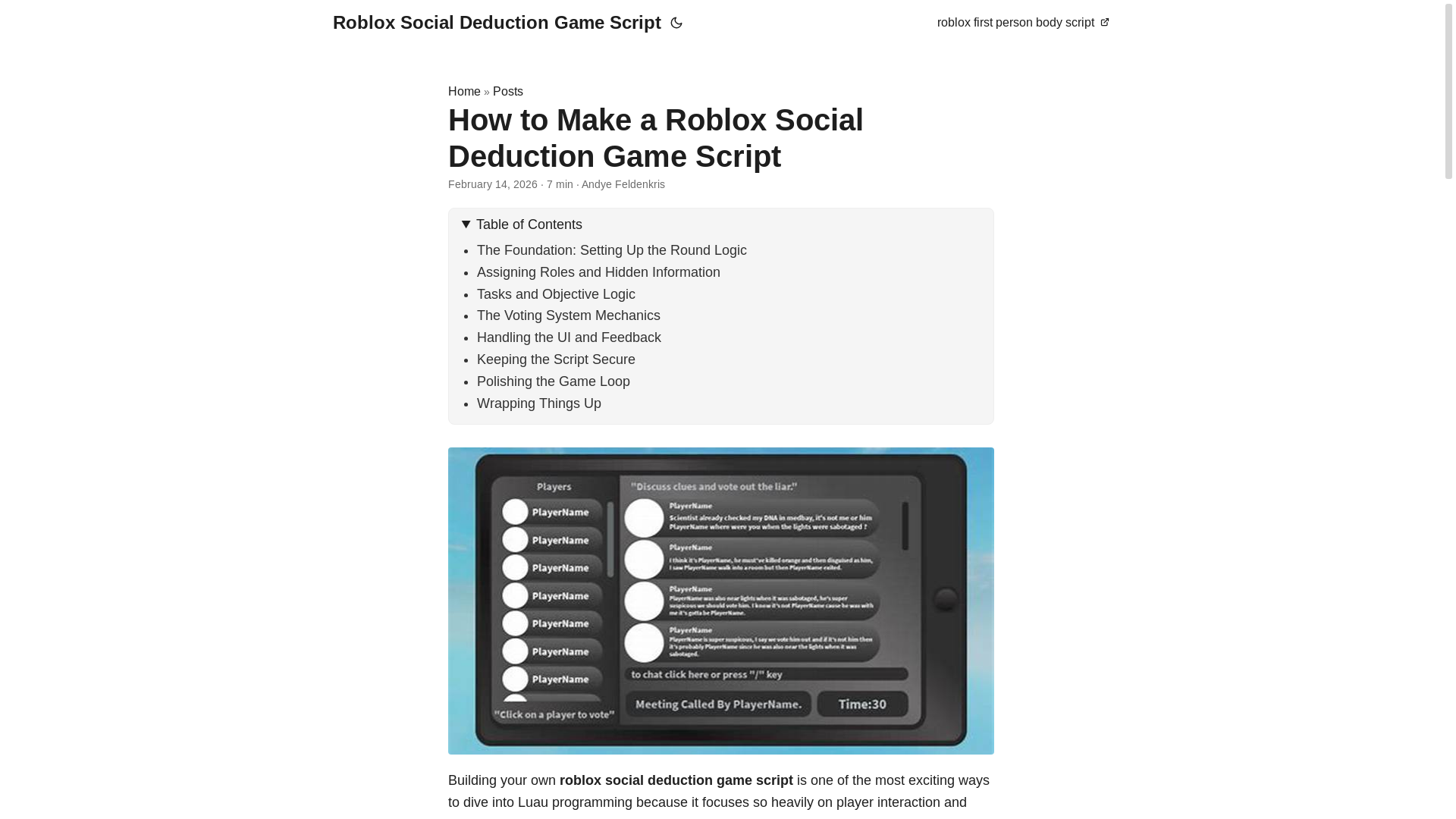 website screenshot of https://roblox-social-deduction-game-script.pages.dev/