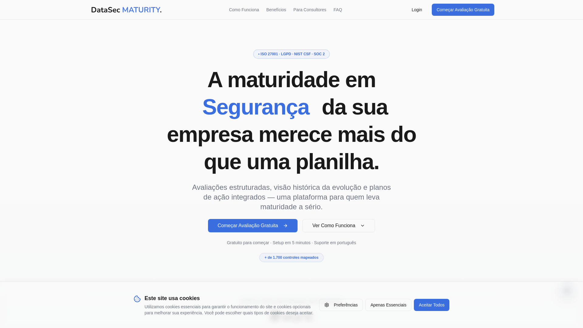 website screenshot of https://datasec-maturity.pages.dev/
