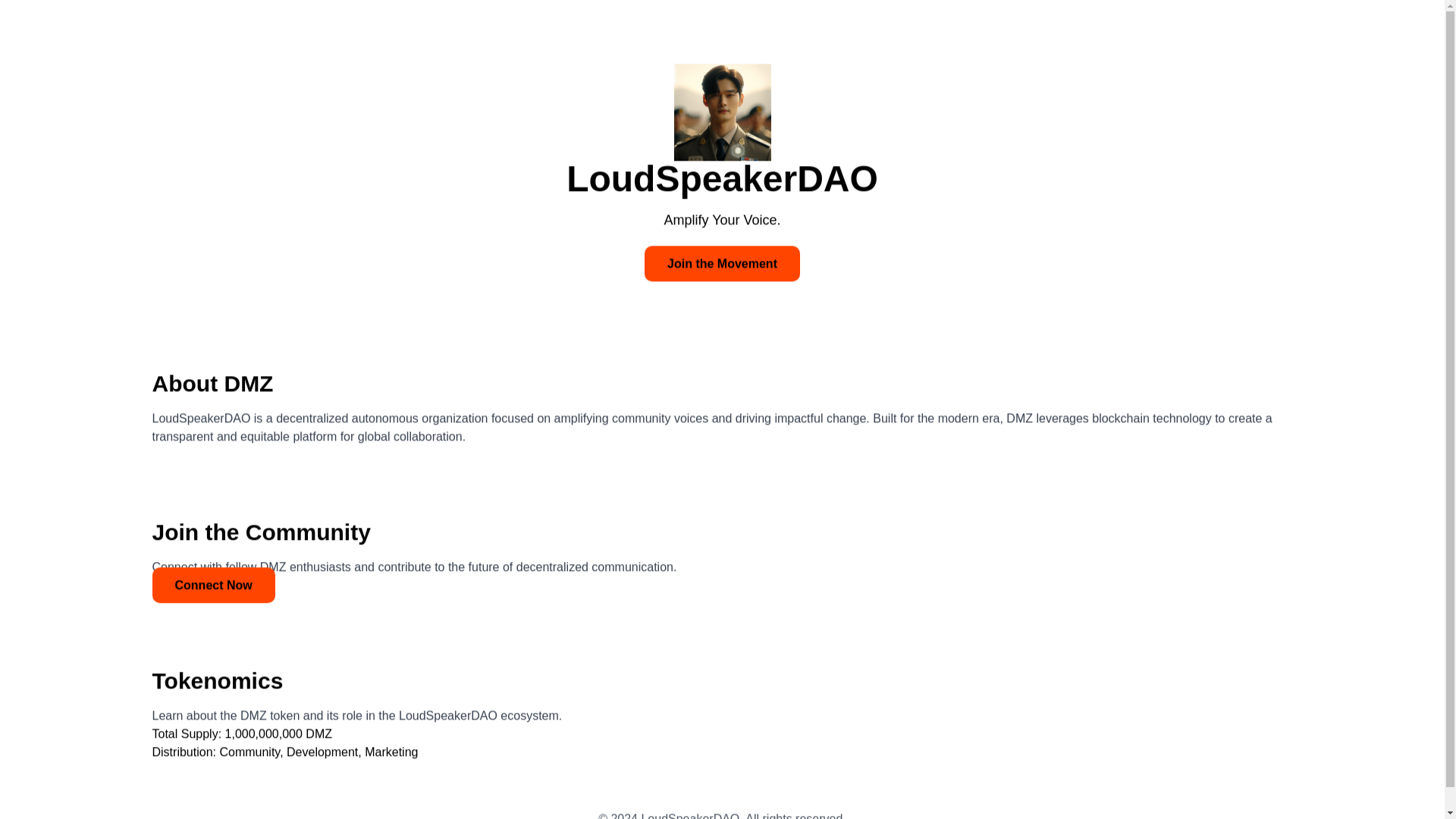 website screenshot of https://dmz-token-site.pages.dev/