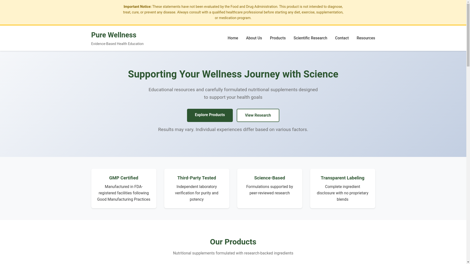 website screenshot of https://fitenergylife.pages.dev/