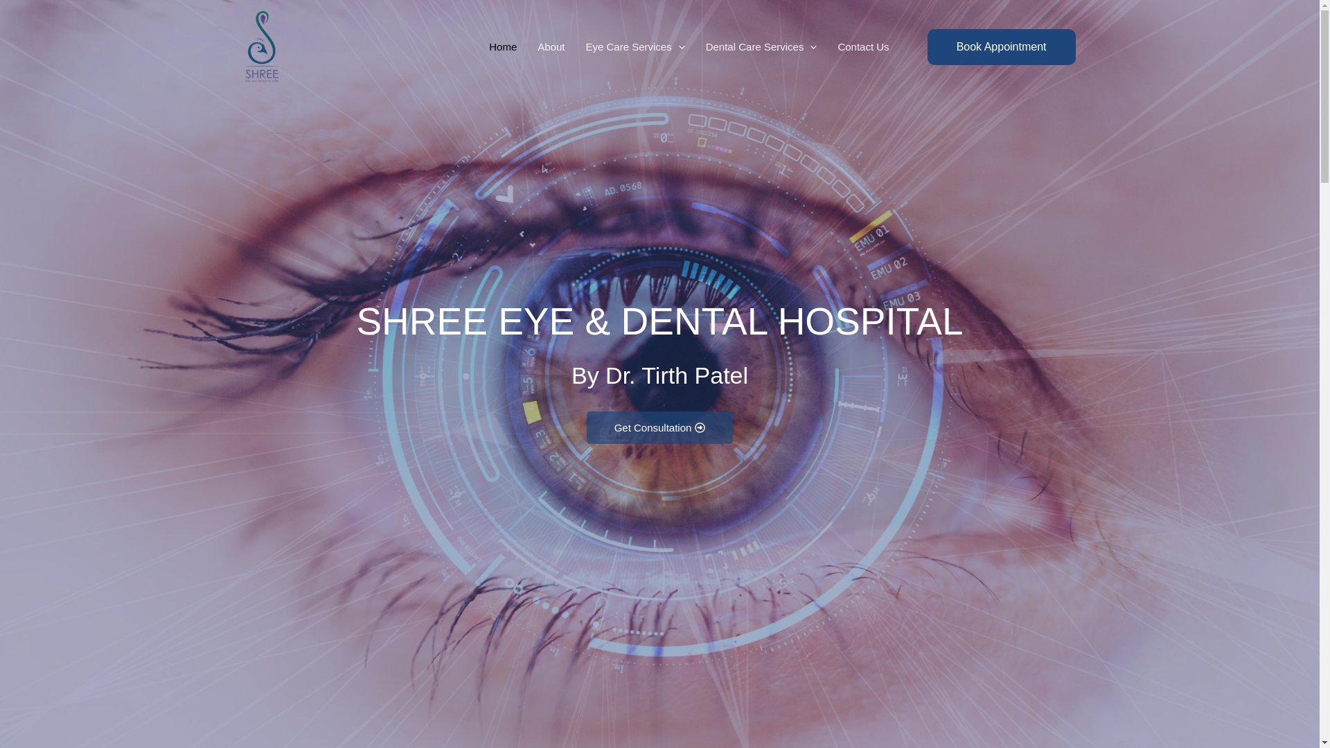 website screenshot of https://shreeeyeanddentalhospital.com/
