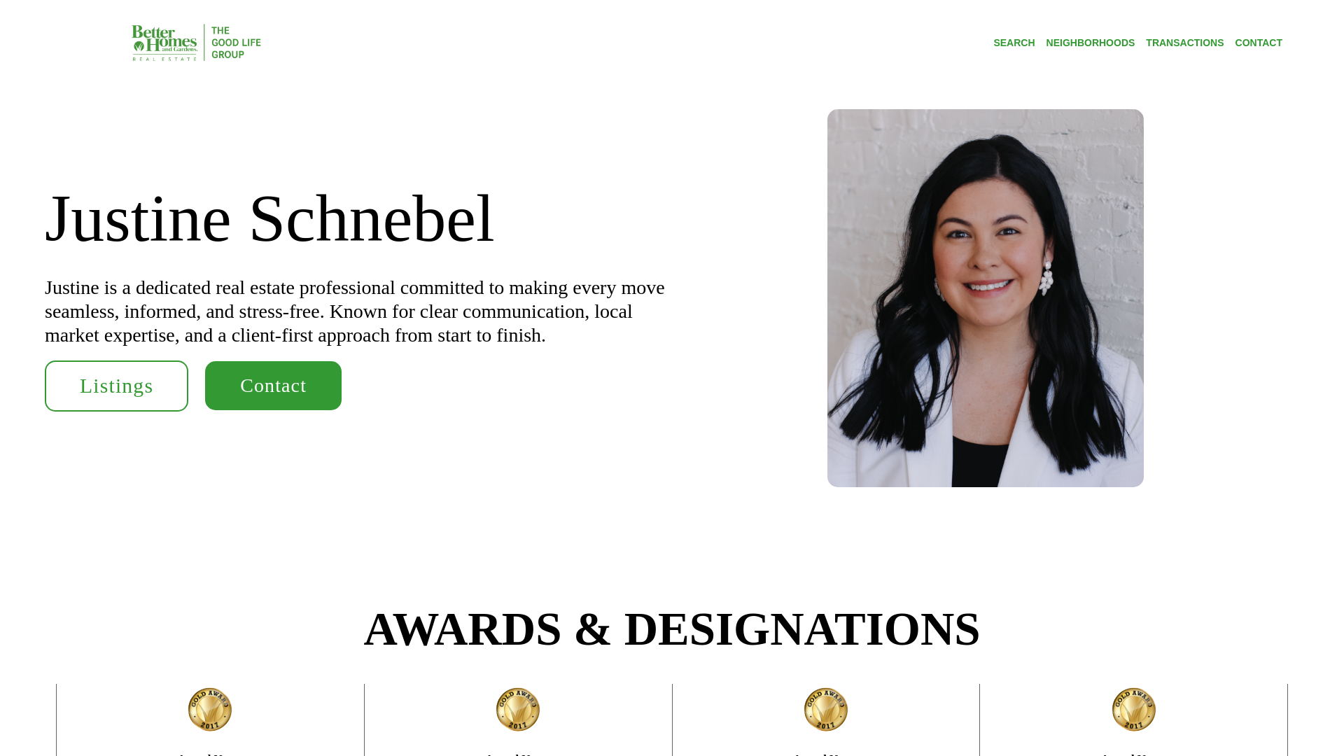 website screenshot of https://justineschnebel.com