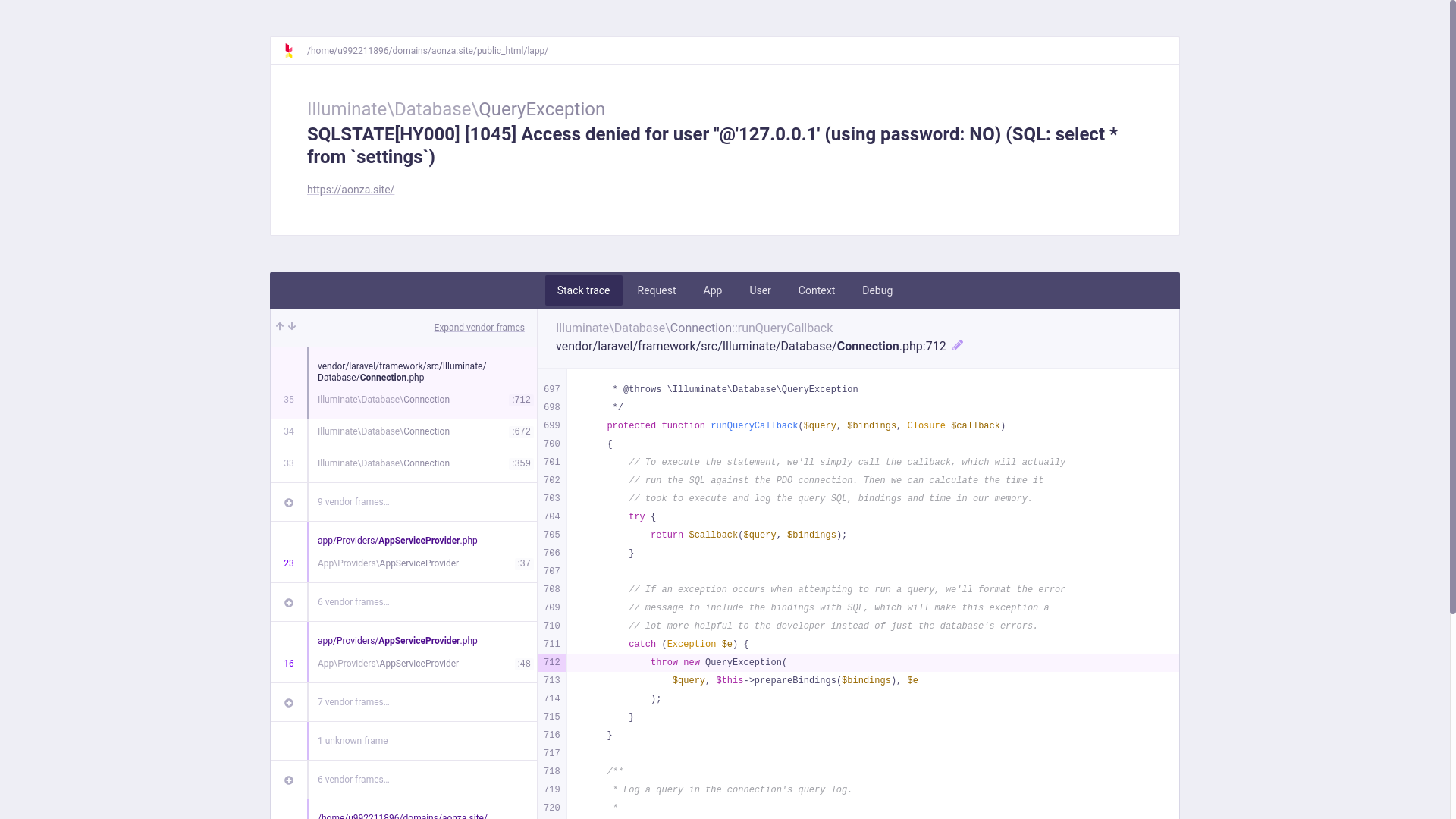 website screenshot of https://aonza.site/