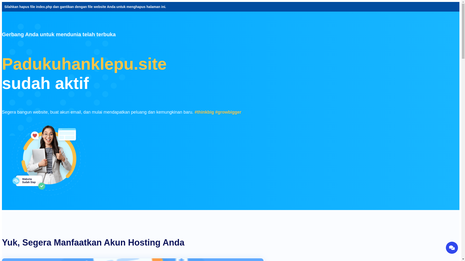 website screenshot of https://padukuhanklepu.site/
