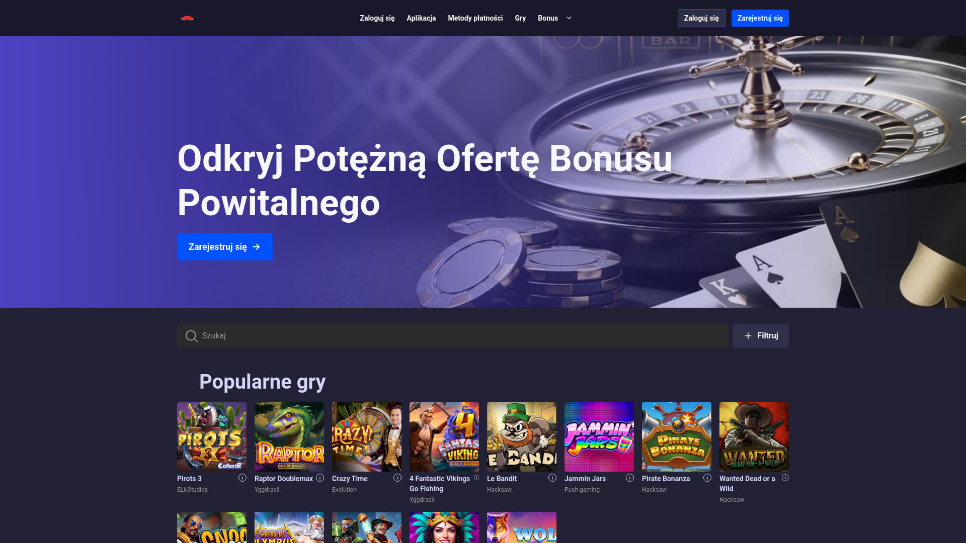 website screenshot of https://casino-janusz-pl.pages.dev/