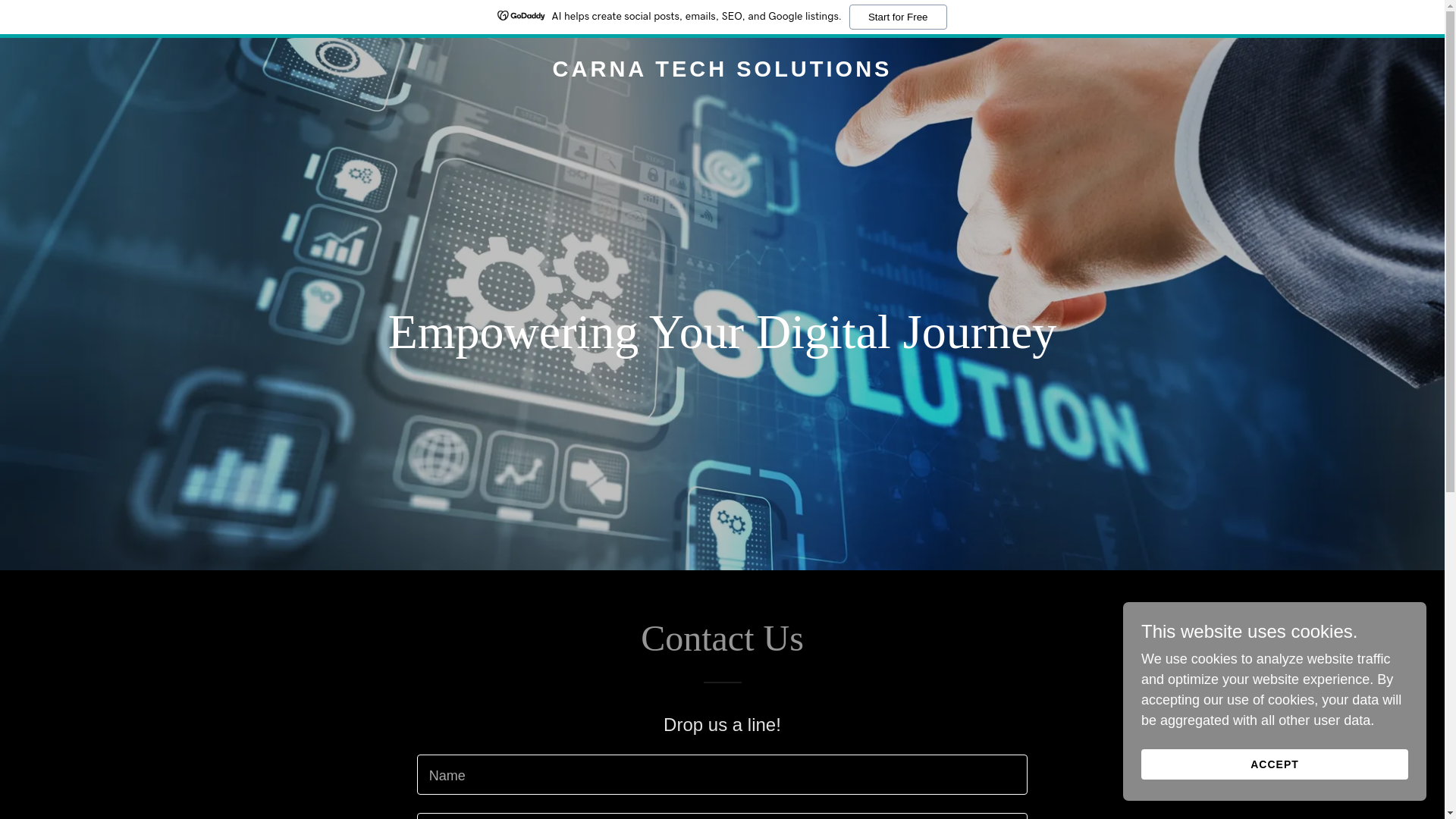 website screenshot of https://carnatechsolutions.com/