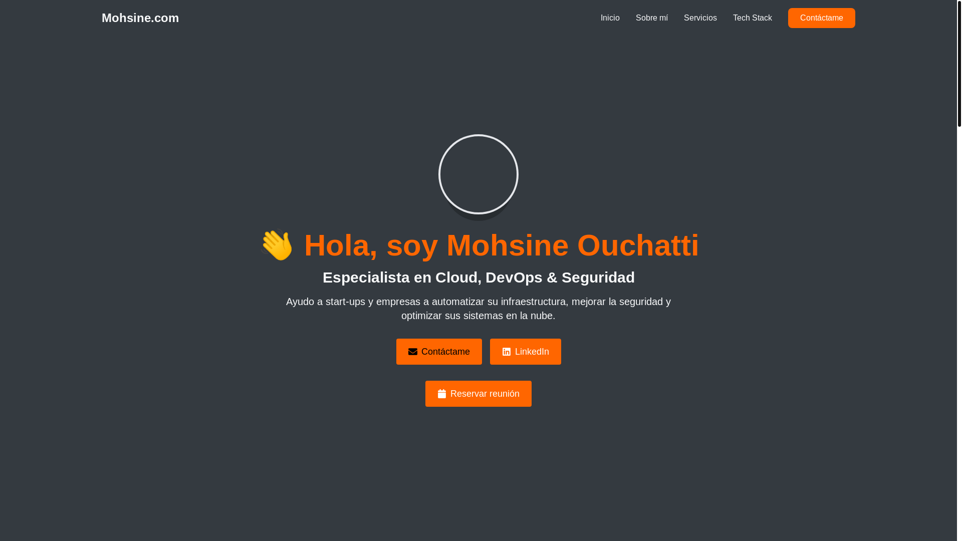 website screenshot of https://mohsine.pages.dev/