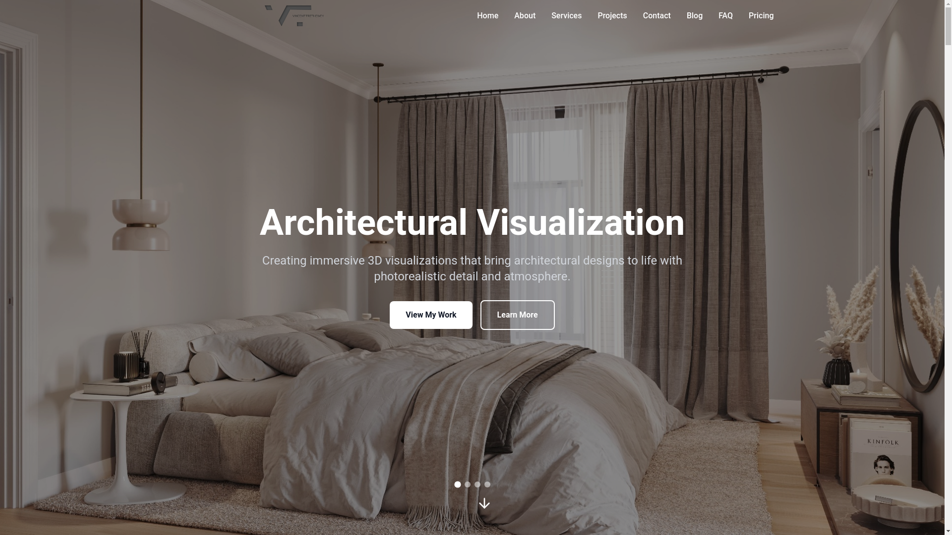 website screenshot of https://vincenttrethewey.com/