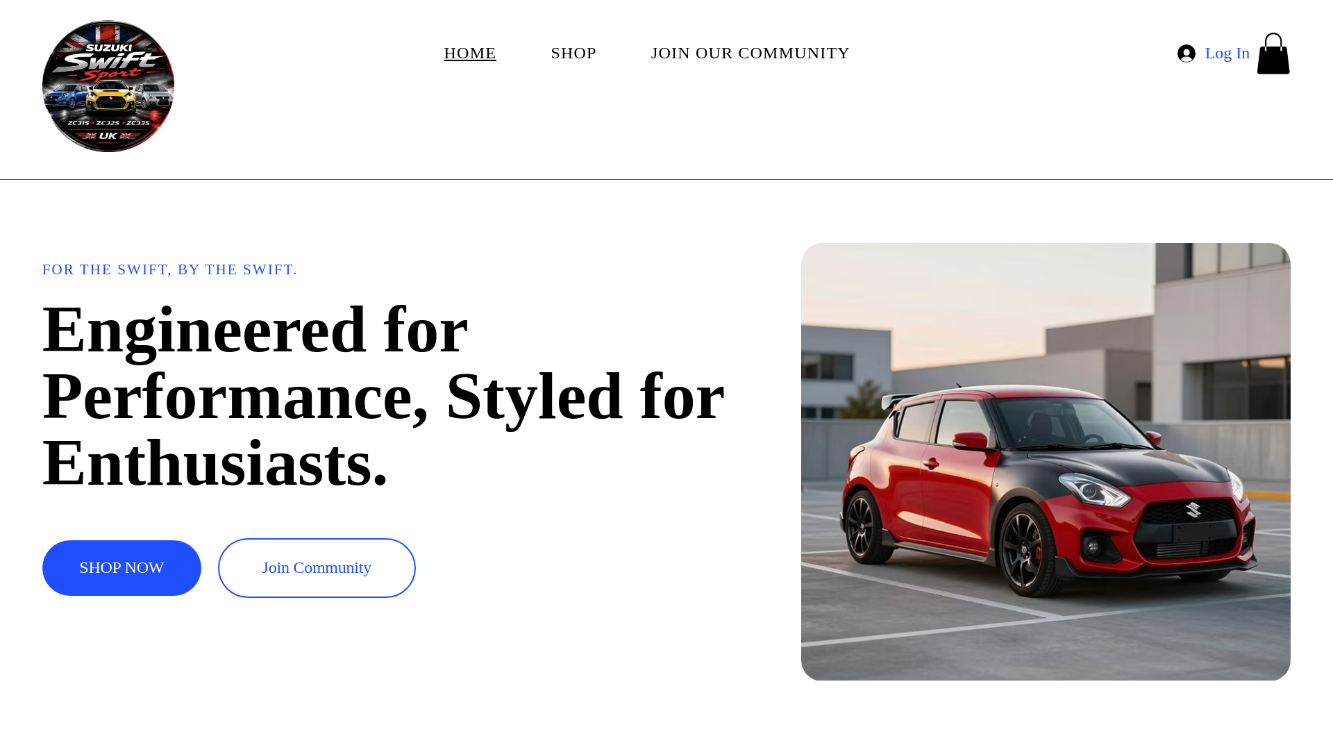 website screenshot of https://swiftsportcommunity.com/