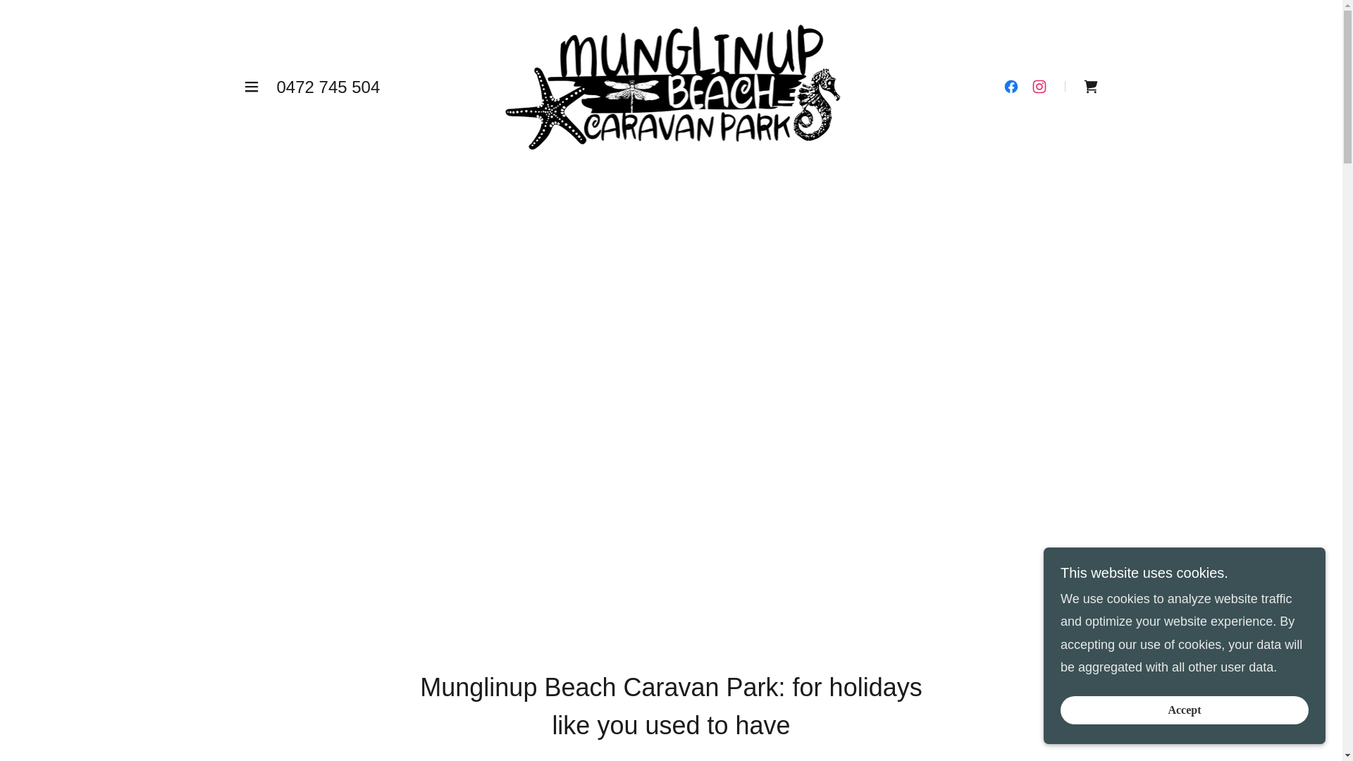 website screenshot of https://munglinupbeach.com.au/