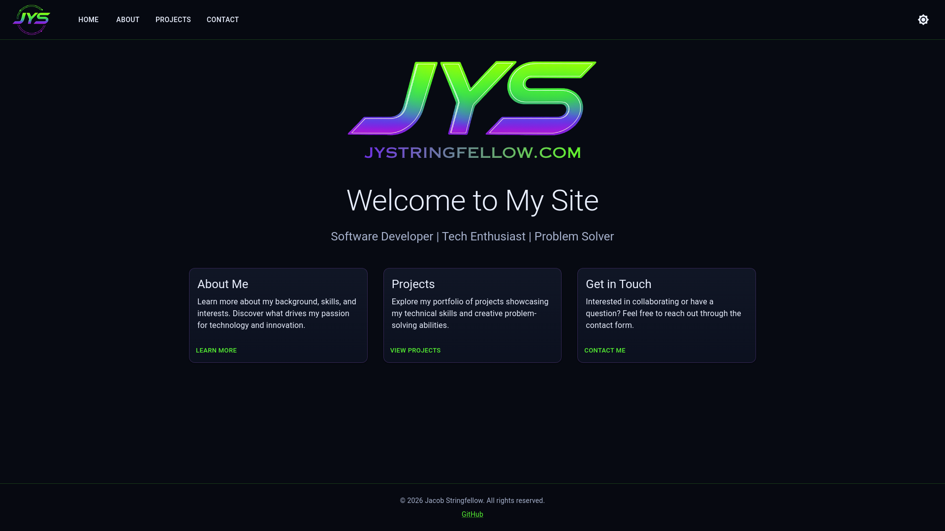 website screenshot of https://jystringfellow.com