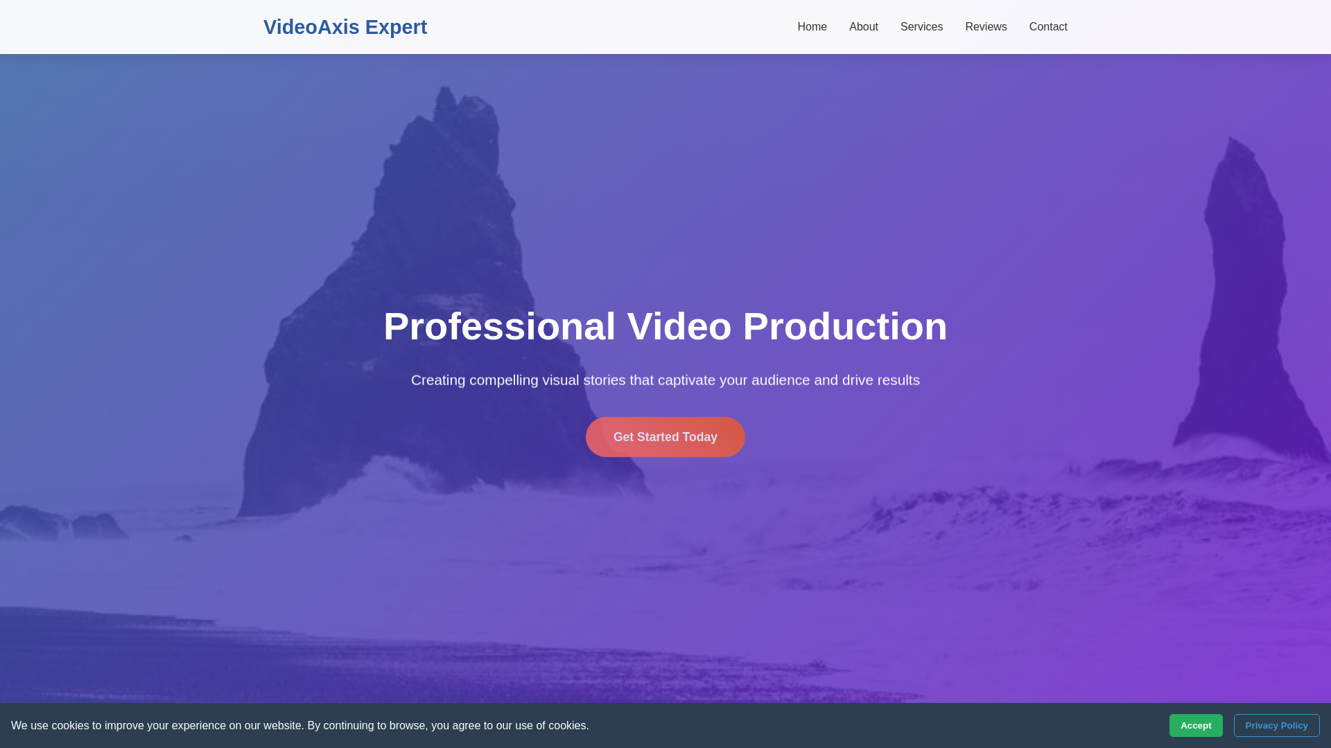 website screenshot of https://videoaxisexpert.shop