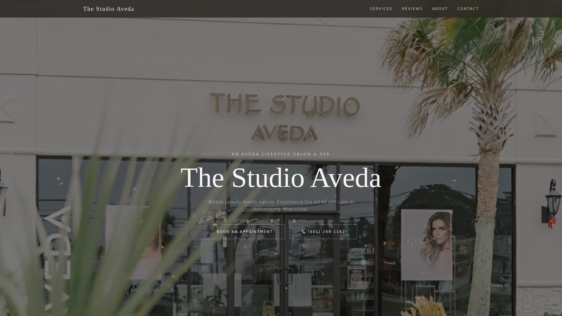 website screenshot of https://studioaveda.site