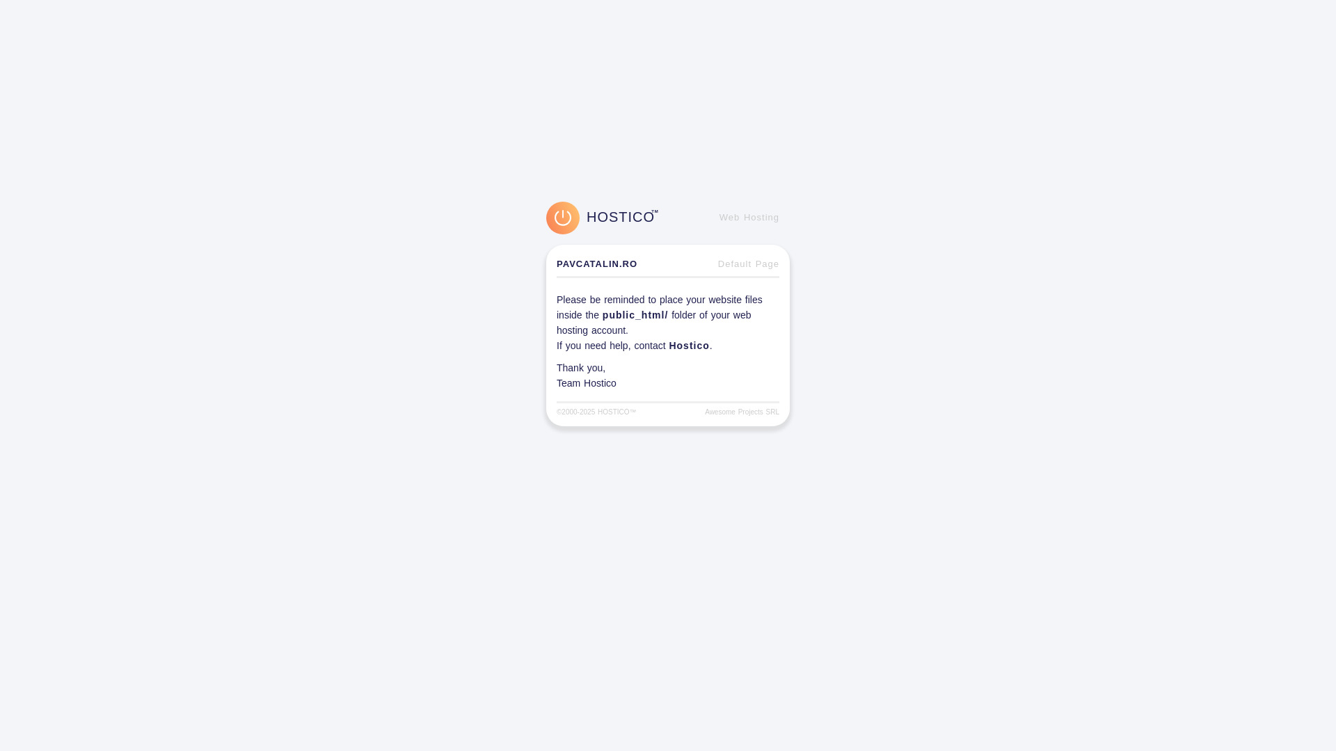 website screenshot of https://pavcatalin.ro/