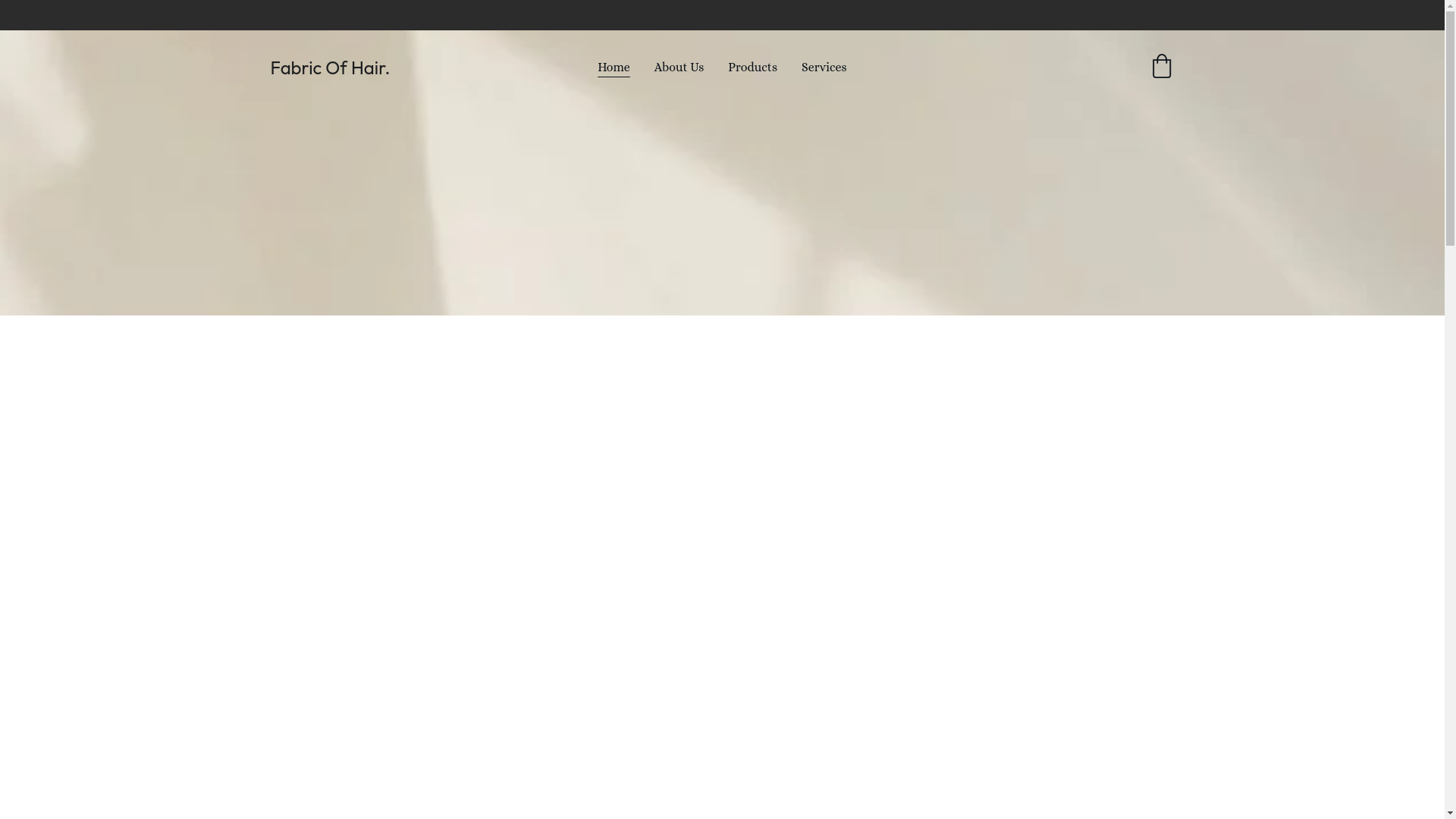 website screenshot of https://fabricofhair.online/
