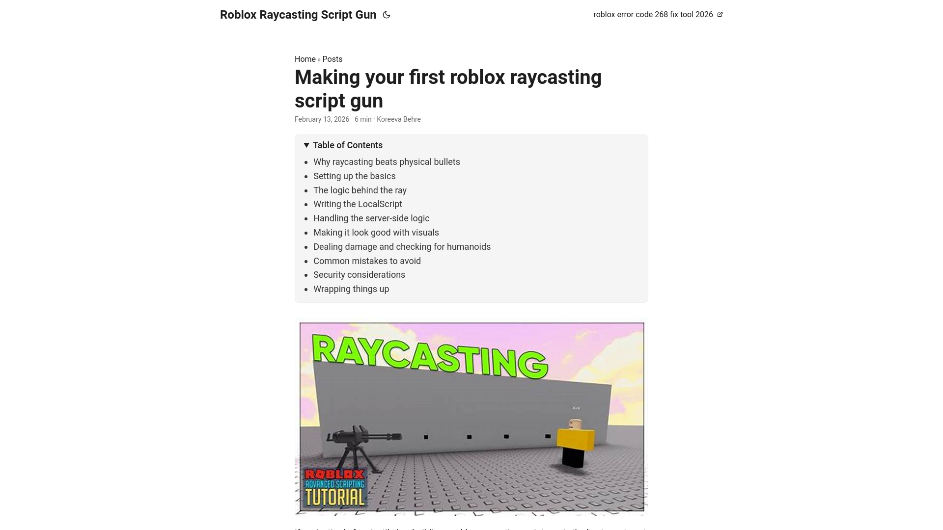 website screenshot of https://roblox-raycasting-script-gun.pages.dev/