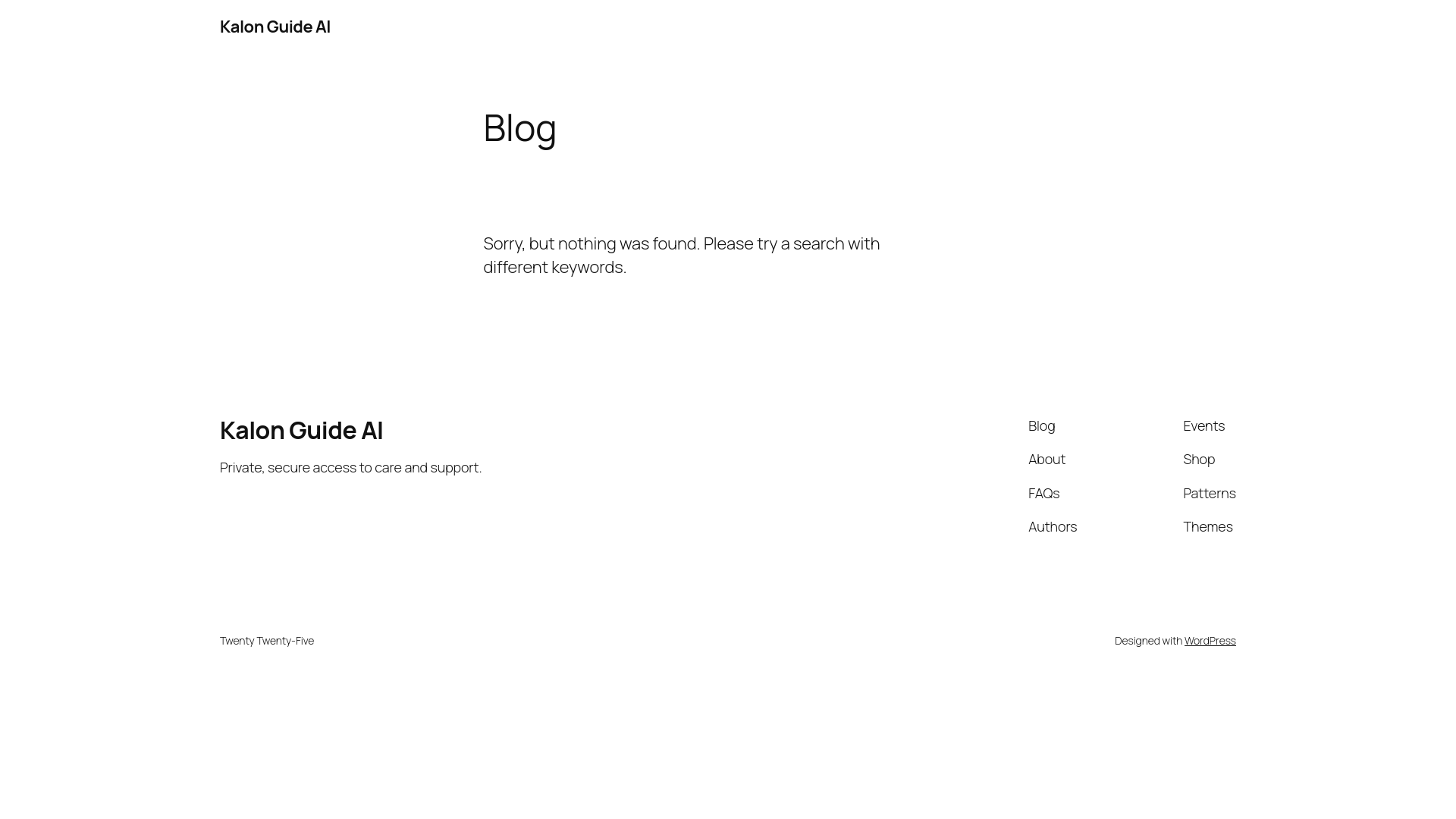 website screenshot of https://kalonguide.ai/