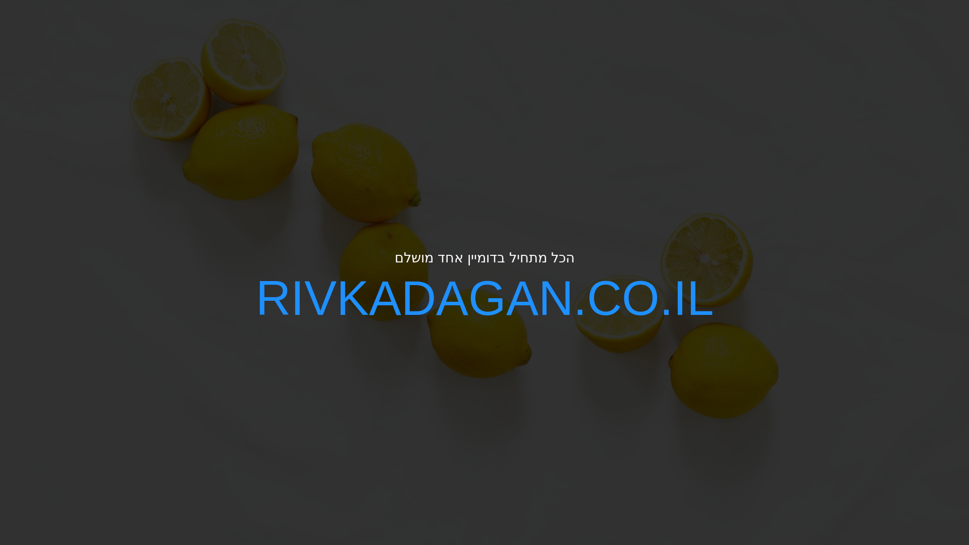 website screenshot of https://rivkadagan.co.il/