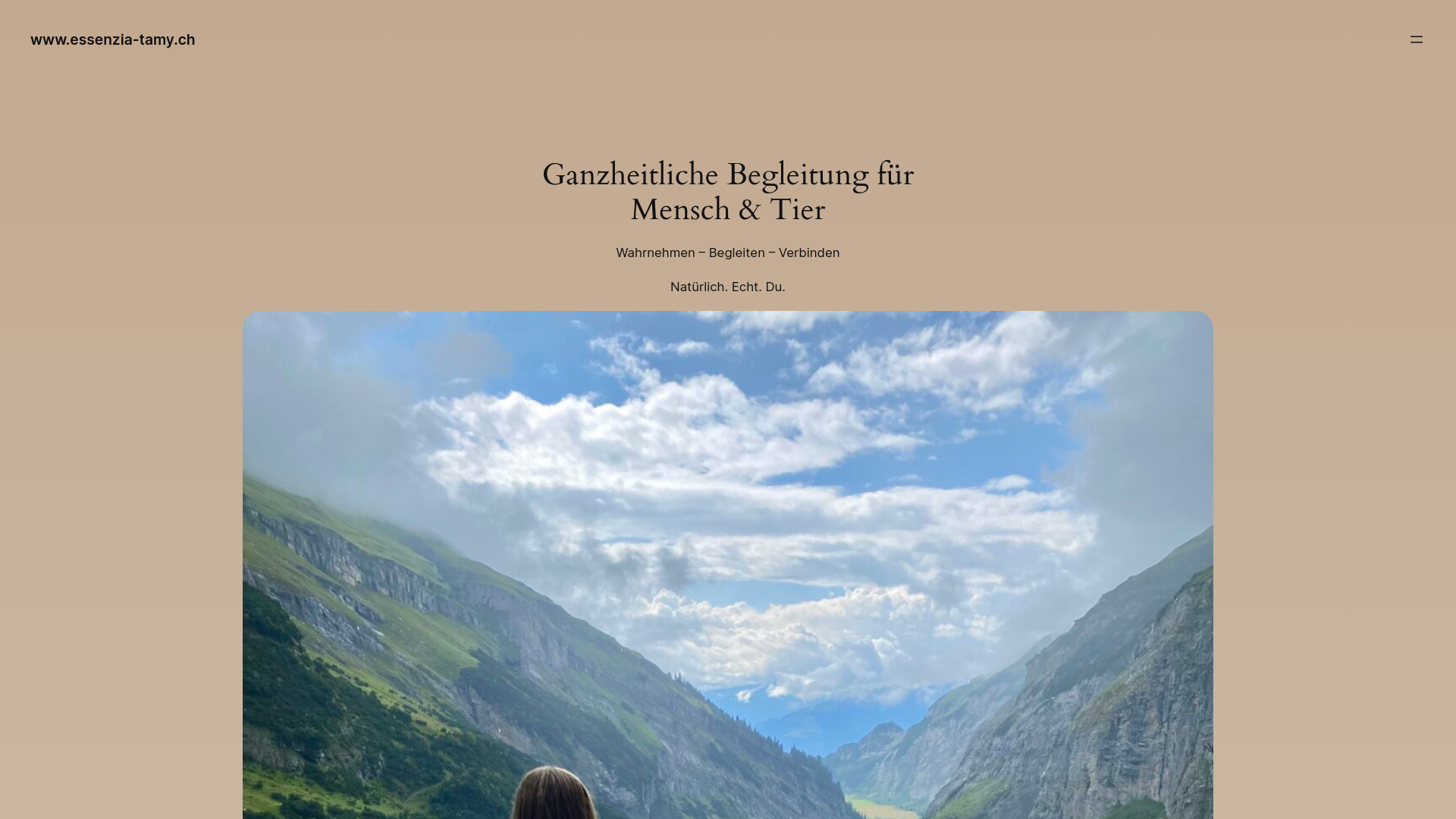 website screenshot of https://essenzia-tamy.ch