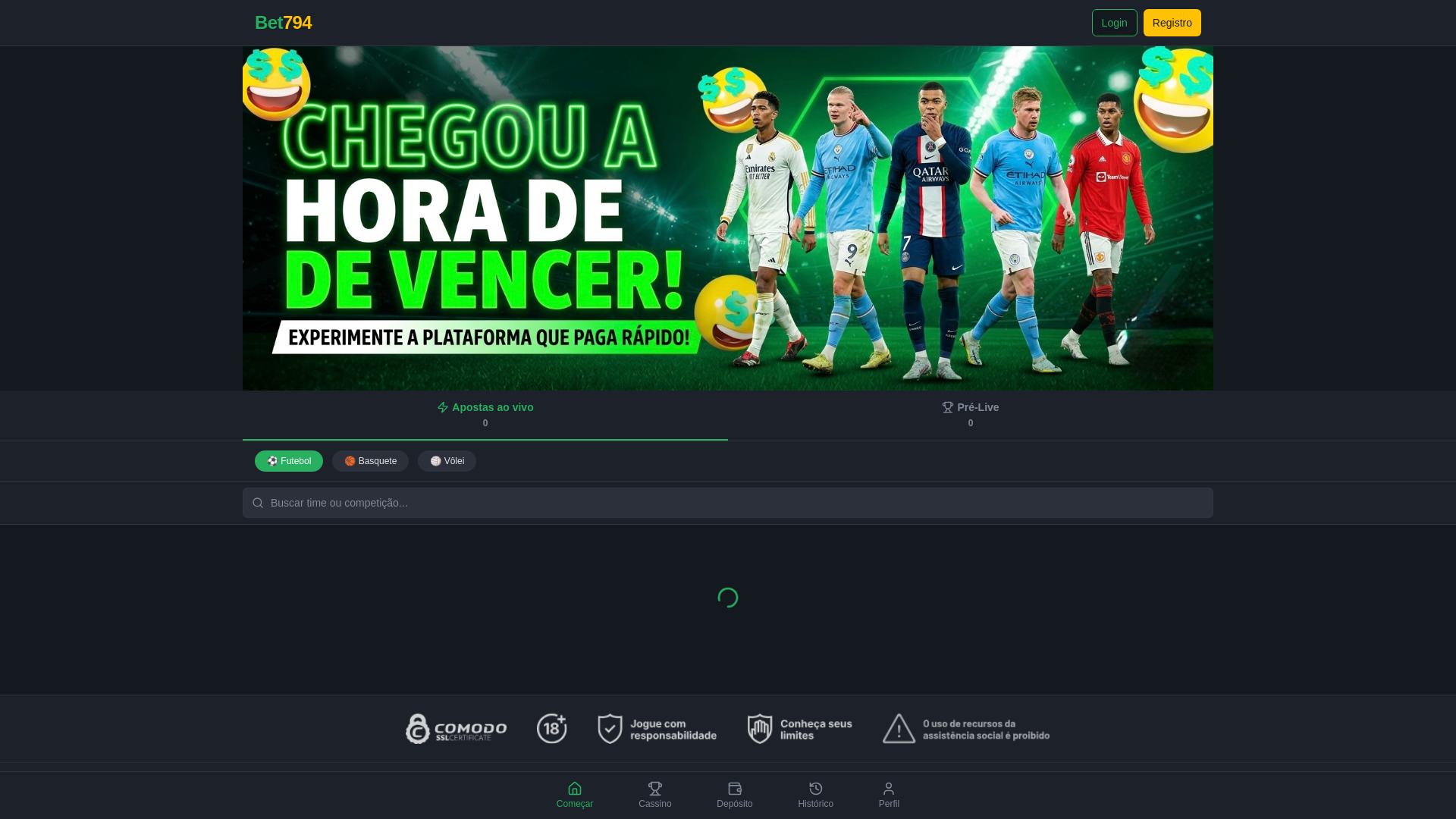 website screenshot of https://bet794.site